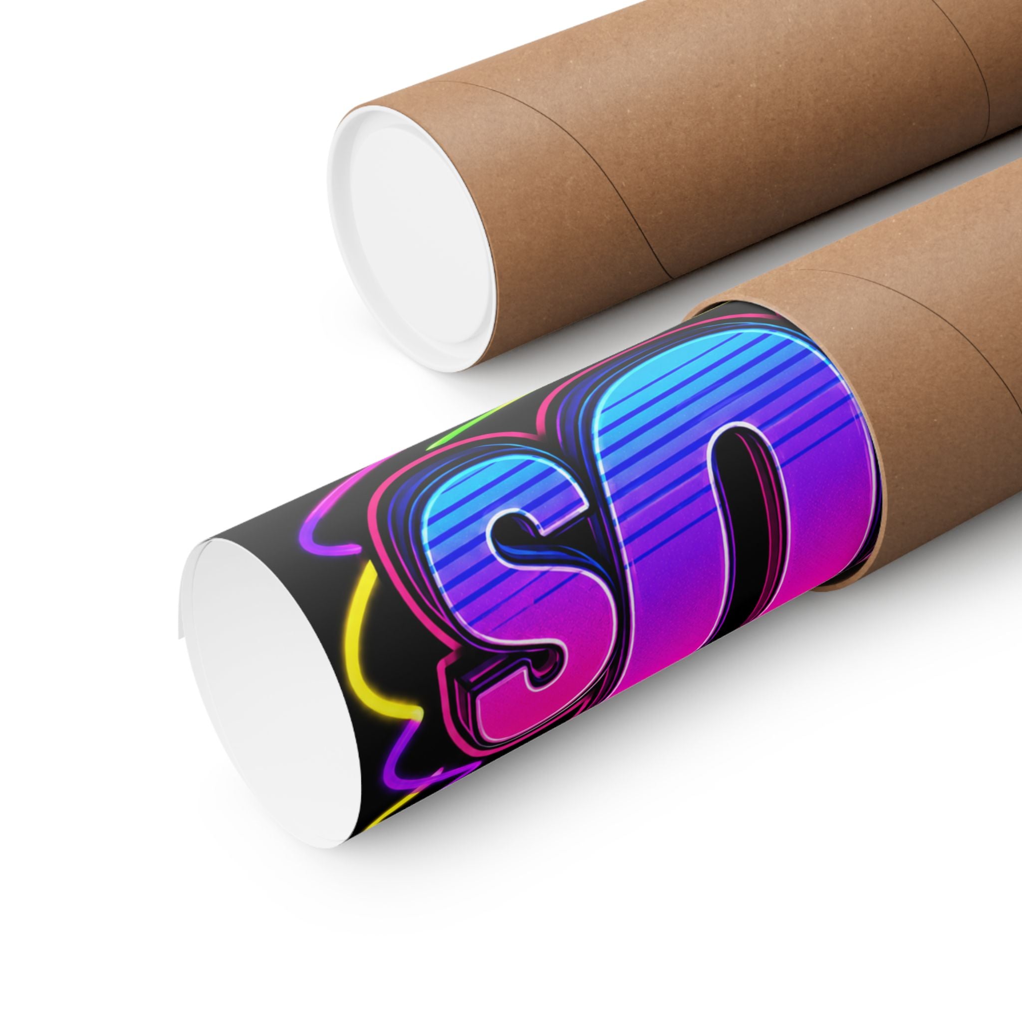 All About 80s Retro Neon Poster