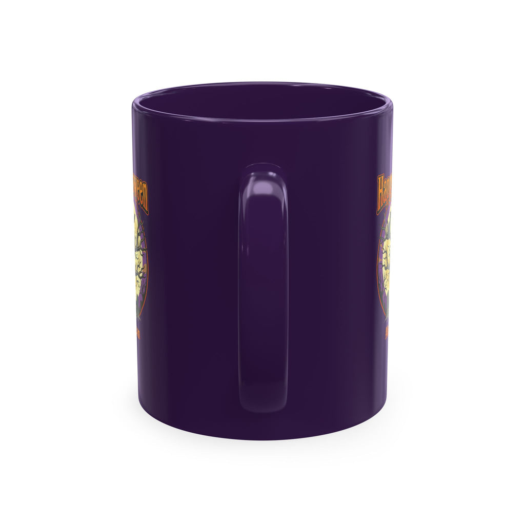 Happy Halloween Ceramic Mug — Spooky Tree & Moon Coffee Cup