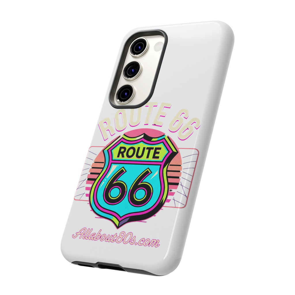 Route 66 Neon Phone Case — Retro Road Trip iPhone Cover