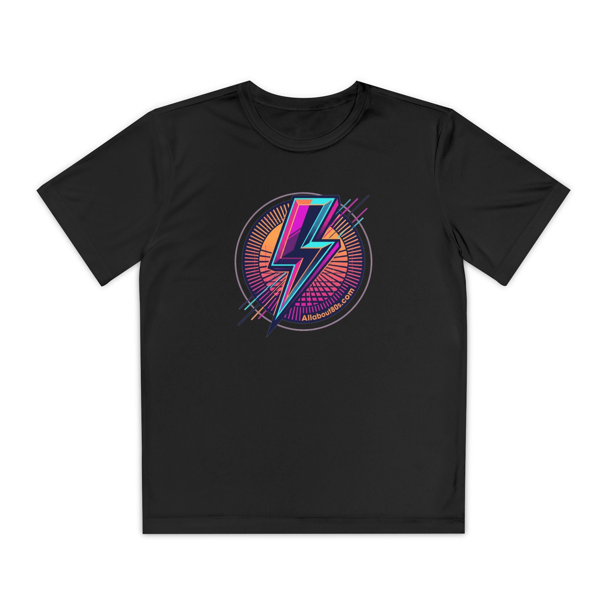Youth Lightning Bolt Tee – Retro 80s AllAbout80s.com Graphic Shirt