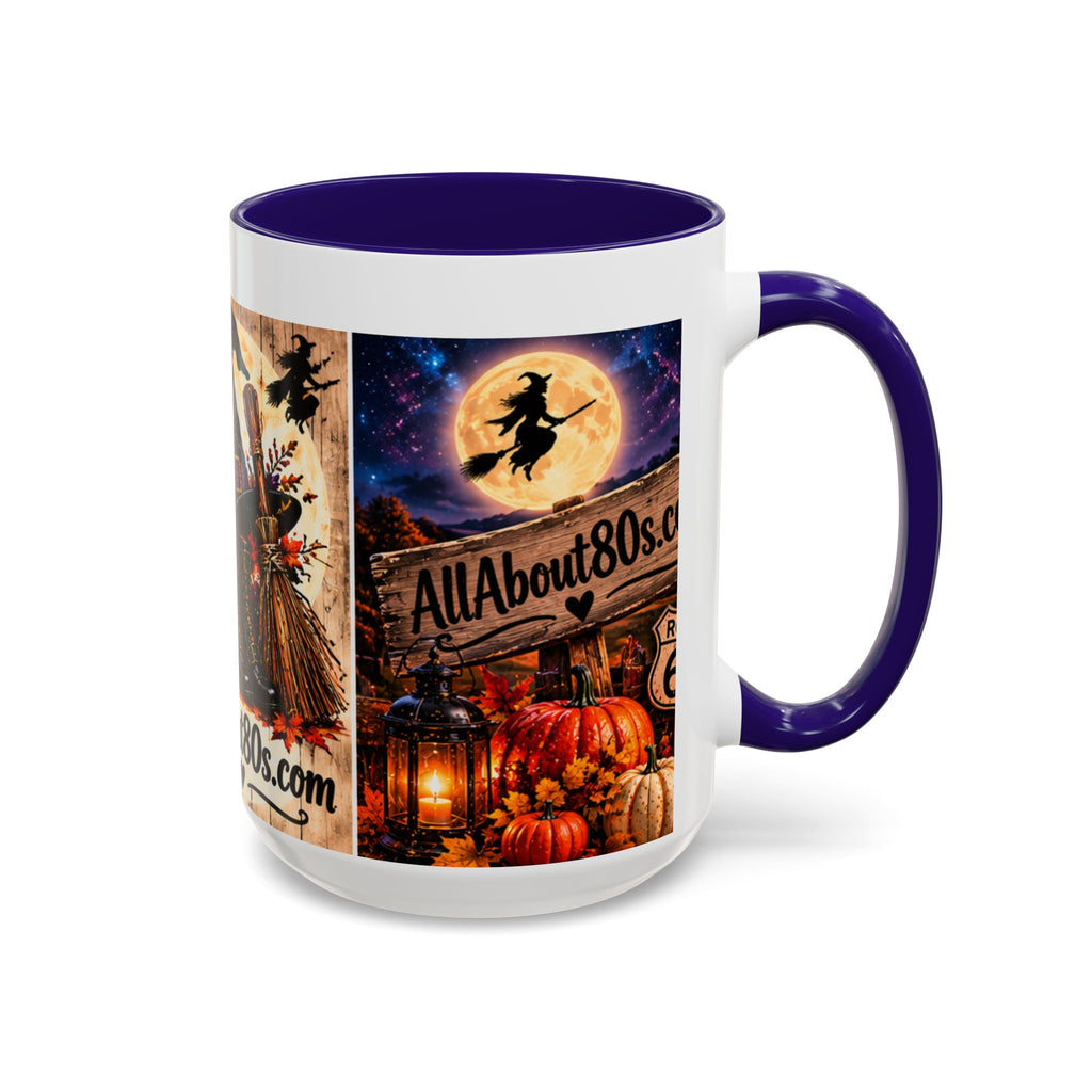 Halloween Witch Scene Coffee Mug — AllAbout80s.com Pumpkin & Moon 11oz/15oz