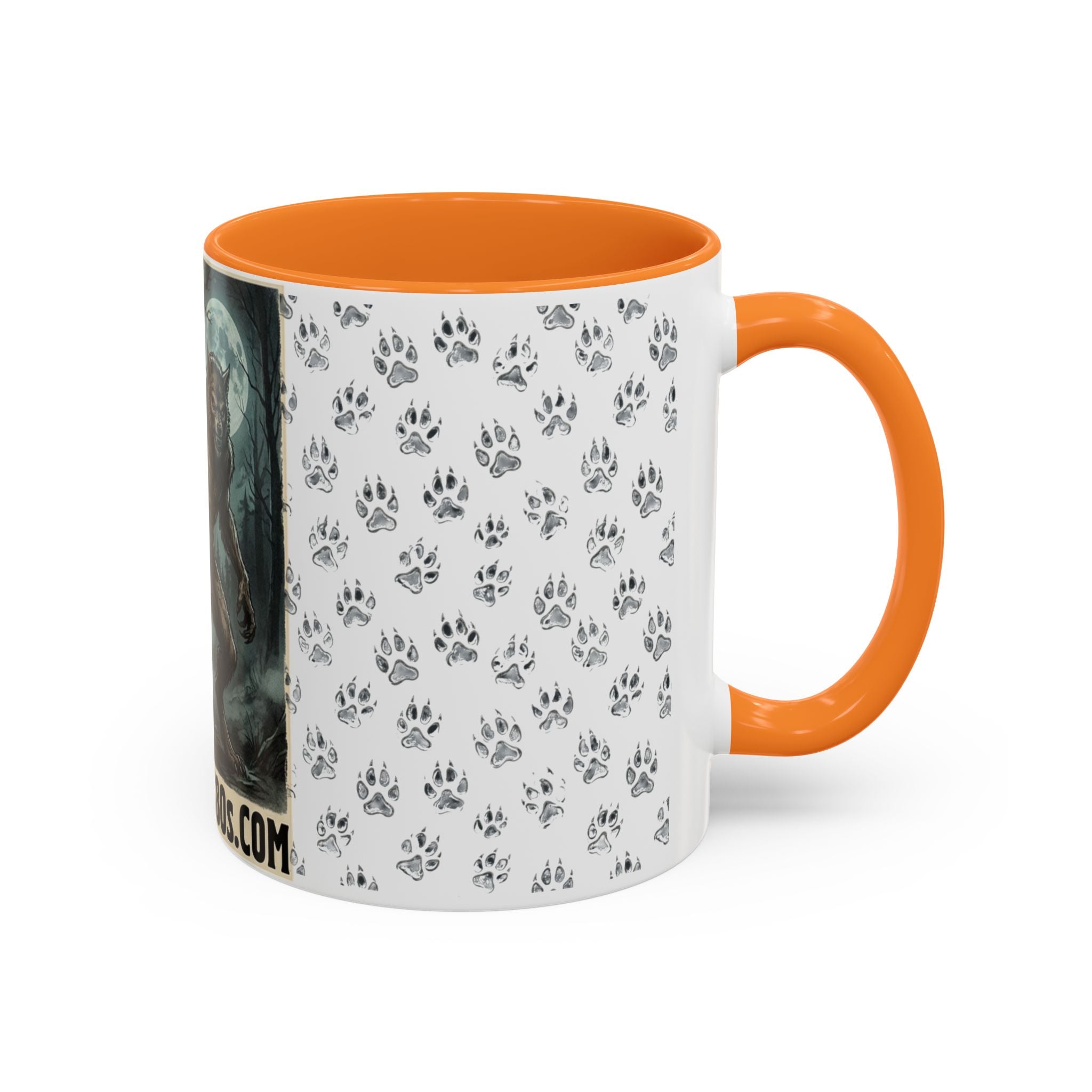 Werewolf Pawprint Mug — Gothic Moonlit Monster Coffee Cup (11oz & 15oz)