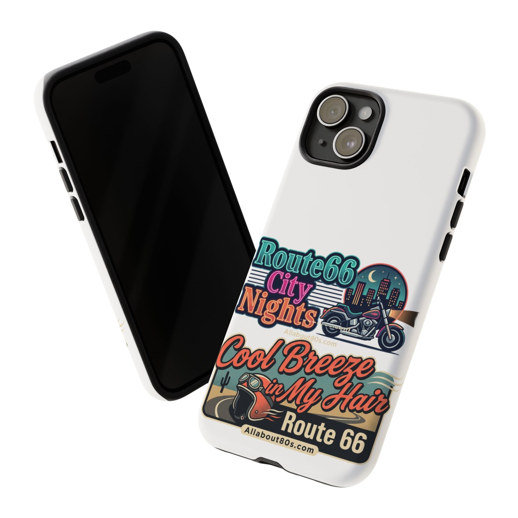 Phone Case — Route 66 City Nights Motorcycle Design