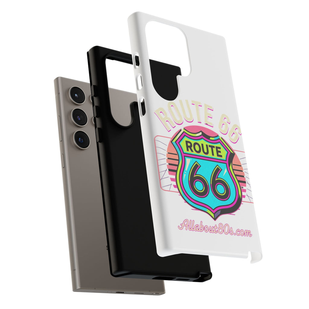 Route 66 Neon Phone Case — Retro Road Trip iPhone Cover