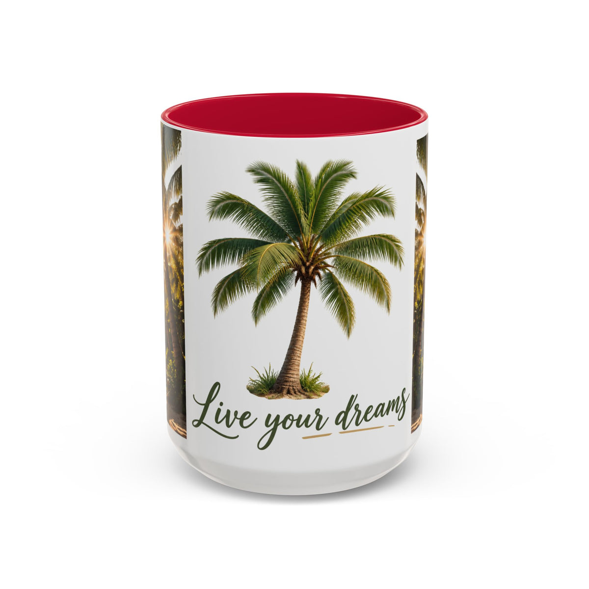 Live Your Dreams Palm Tree Mug