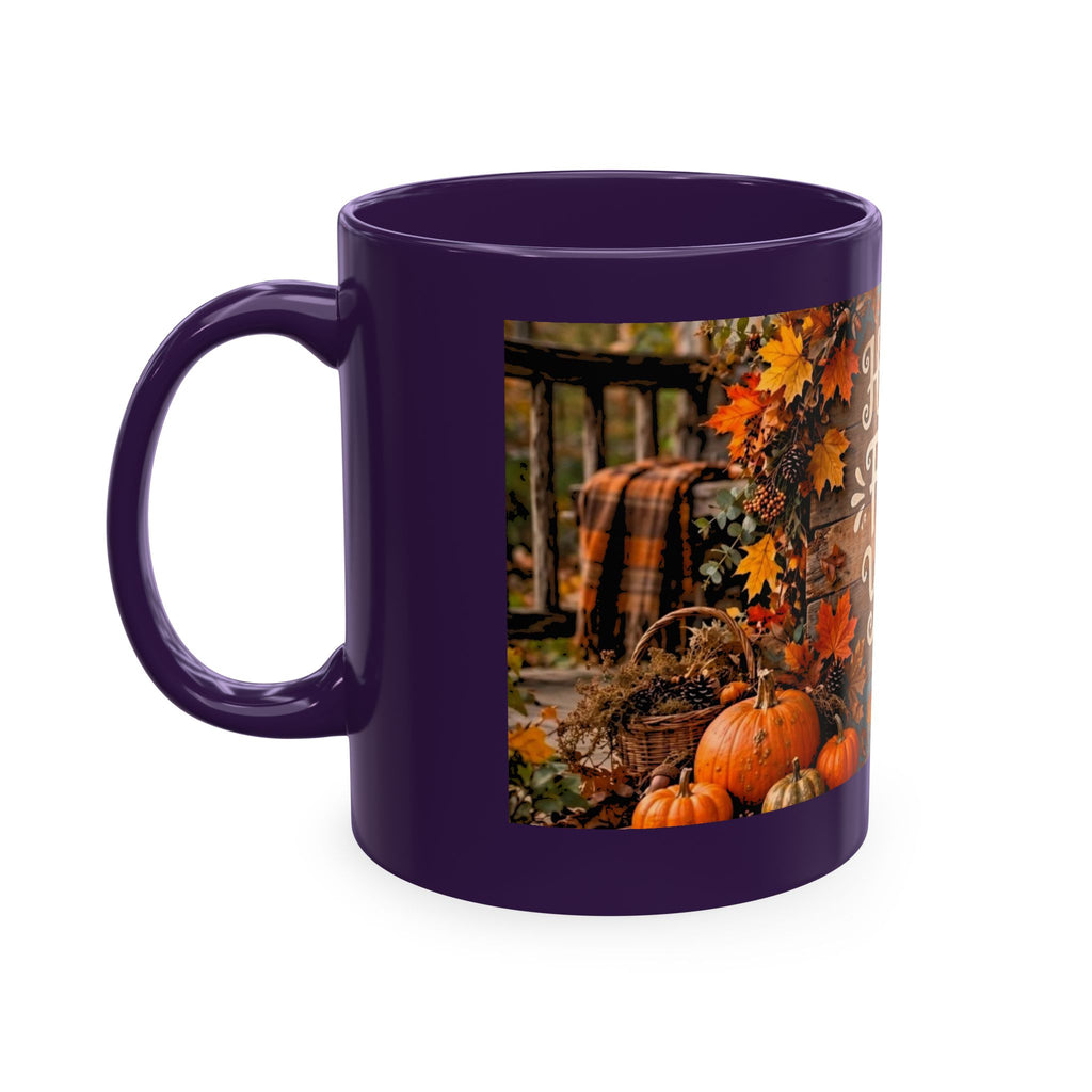 Happy Fall Y'all Ceramic Mug — Autumn Pumpkin Porch Coffee Cup