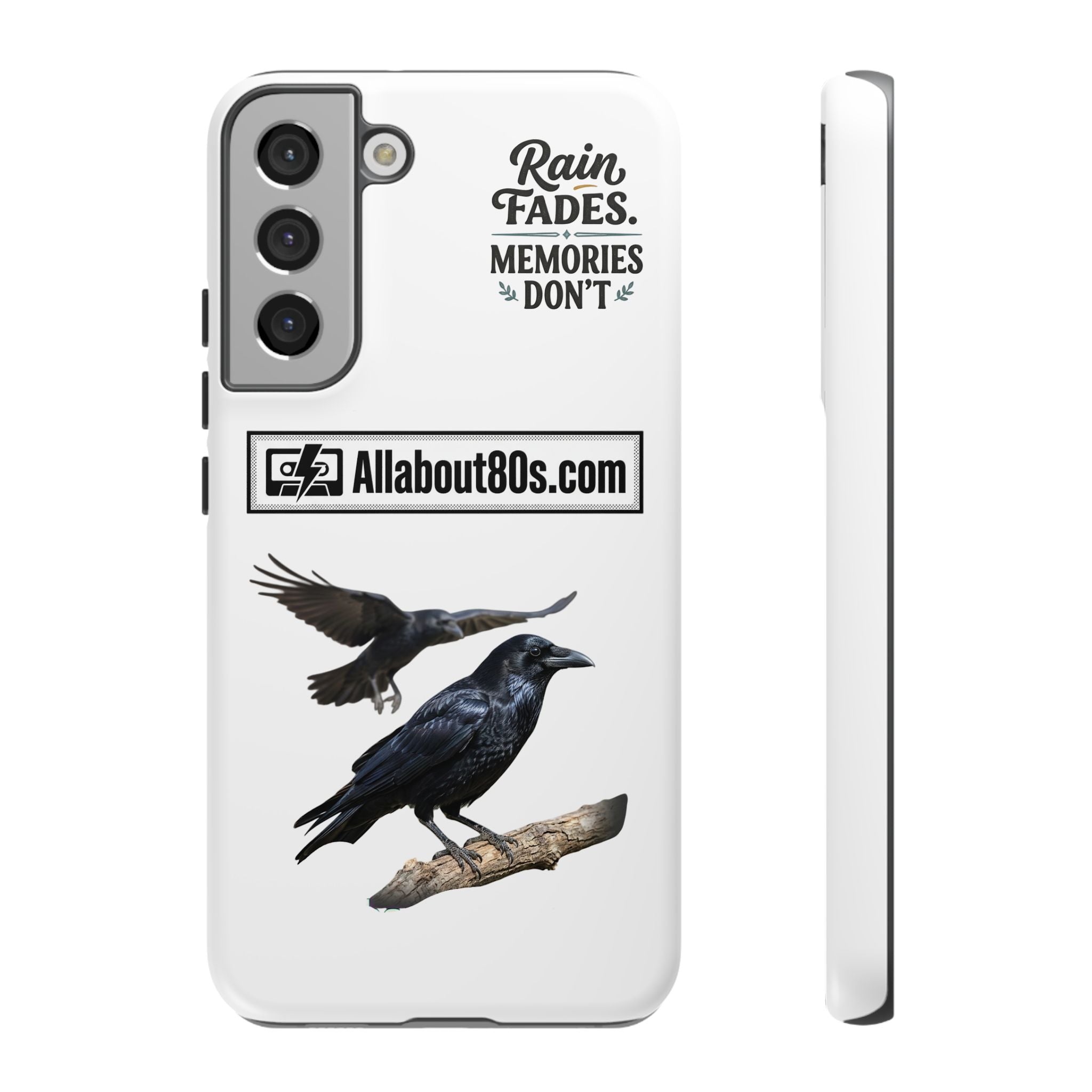 Raven Flight Phone Case — Protective iPhone Case with Black Crow Design