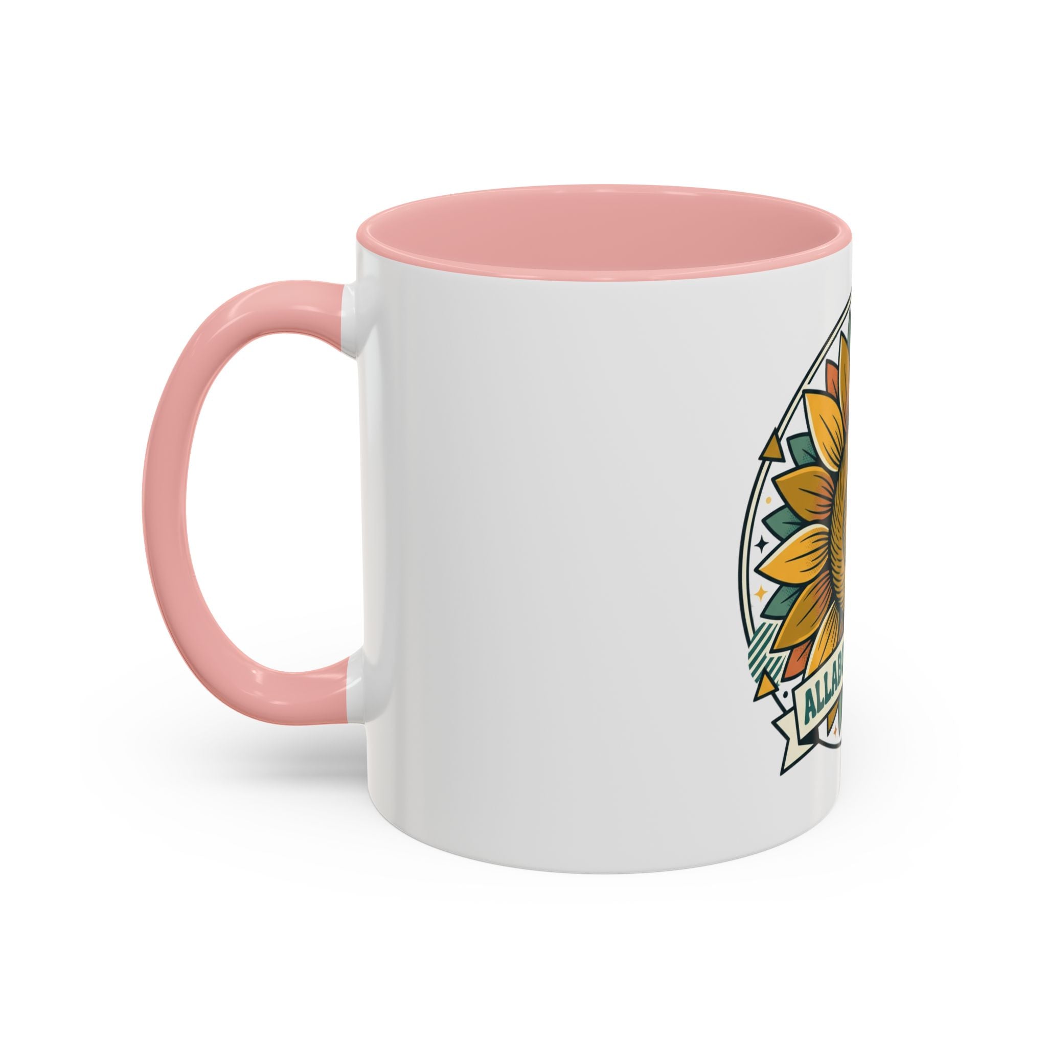 Sunflower Logo Coffee Mug — AllAbout80s.com Accent Ceramic Mug (11/15oz)
