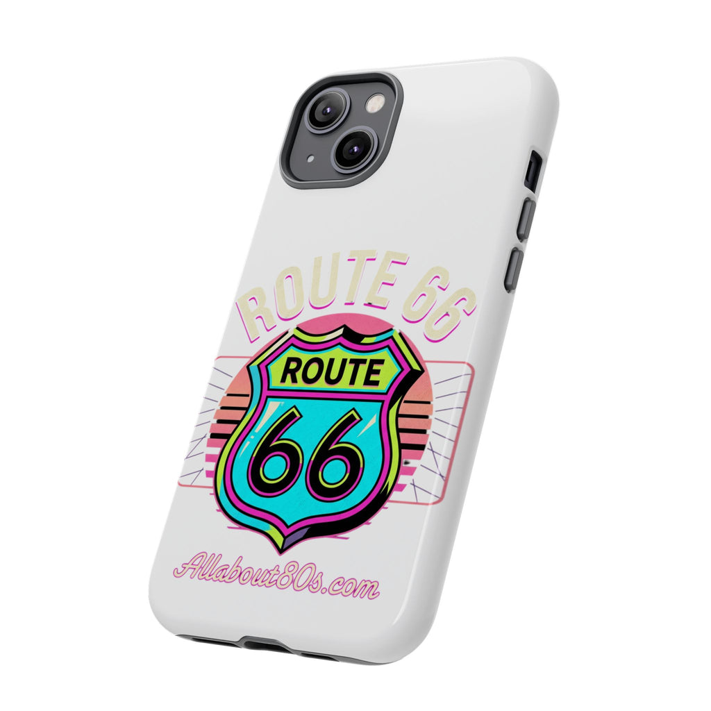 Route 66 Neon Phone Case — Retro Road Trip iPhone Cover