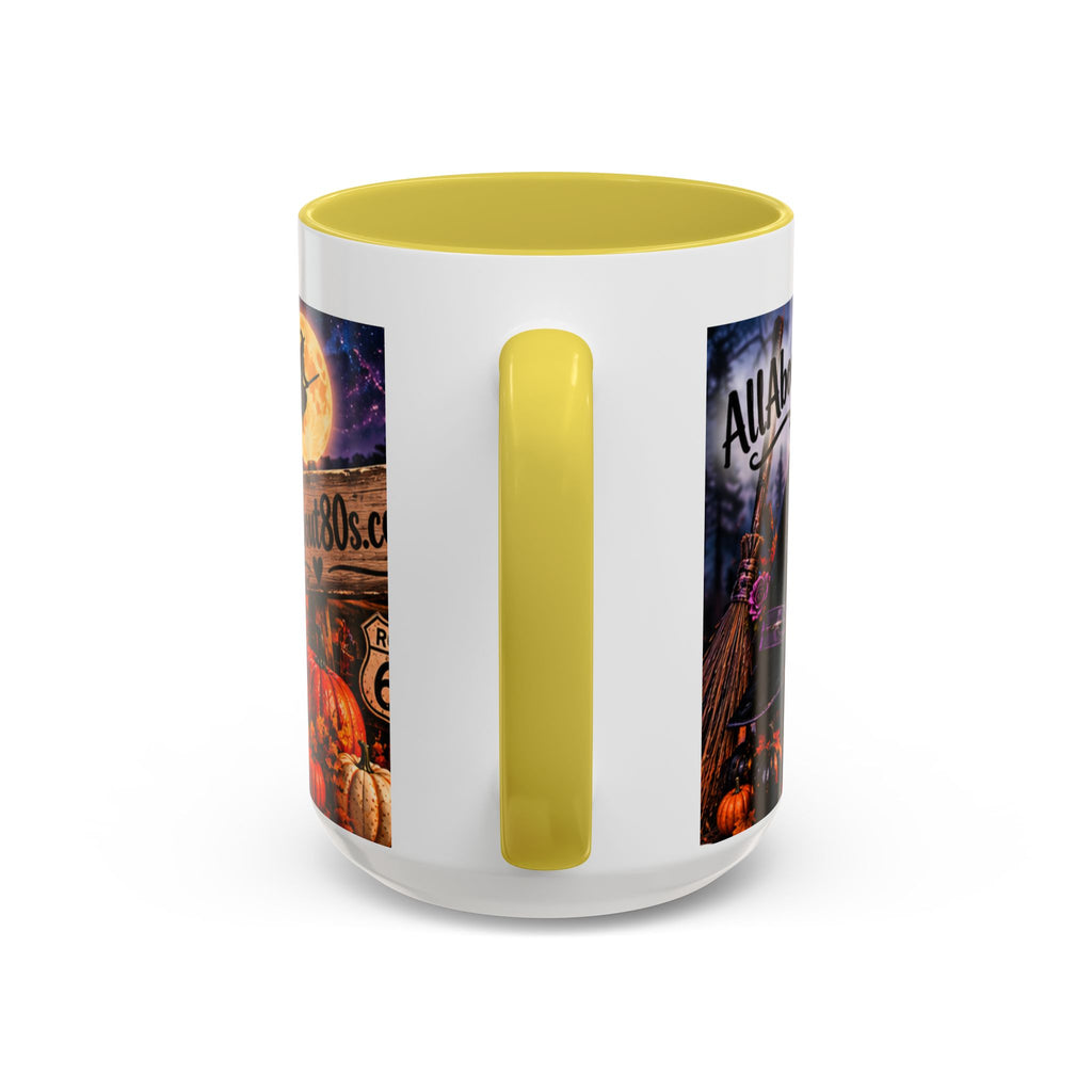 Halloween Witch Scene Coffee Mug — AllAbout80s.com Pumpkin & Moon 11oz/15oz