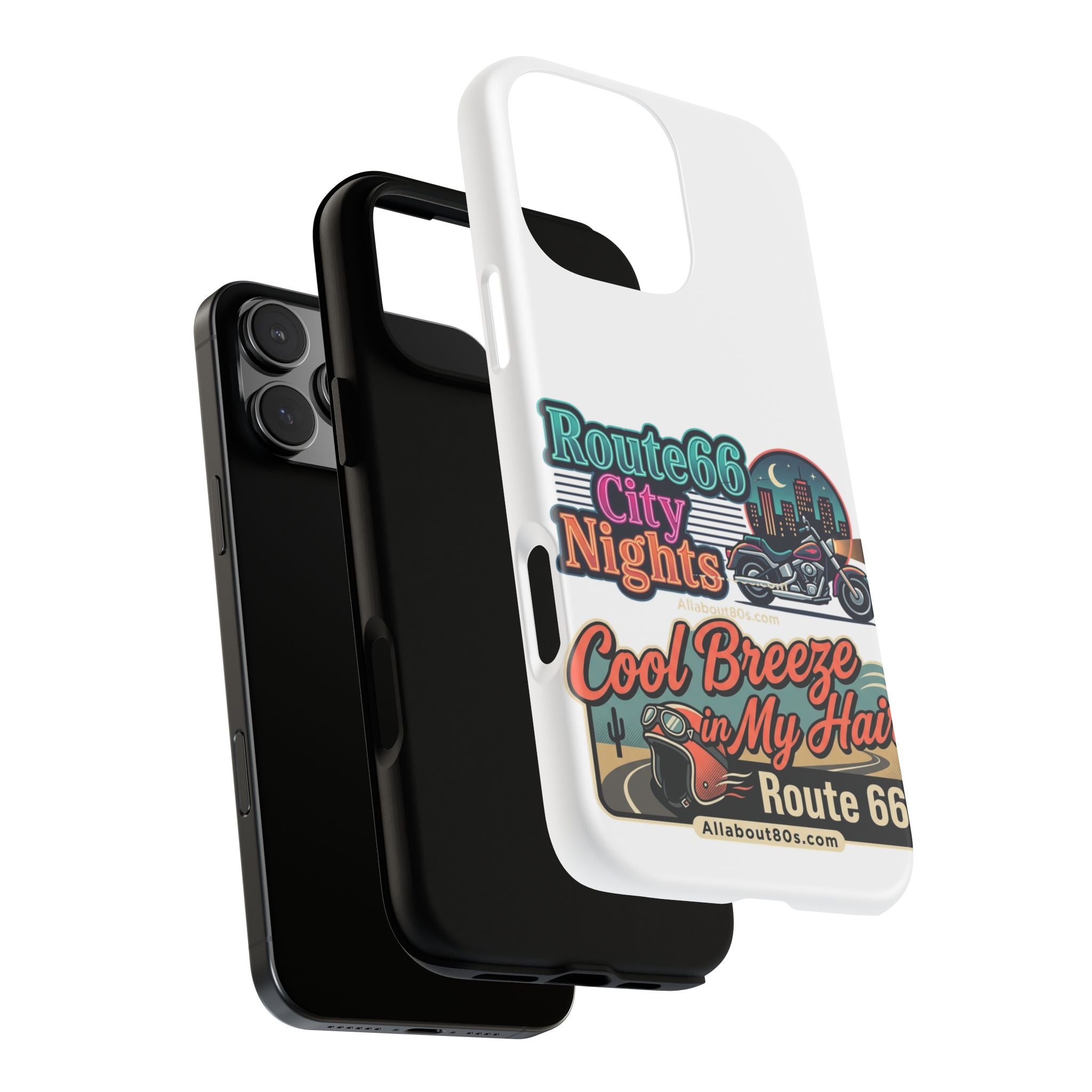 Phone Case — Route 66 City Nights Motorcycle Design