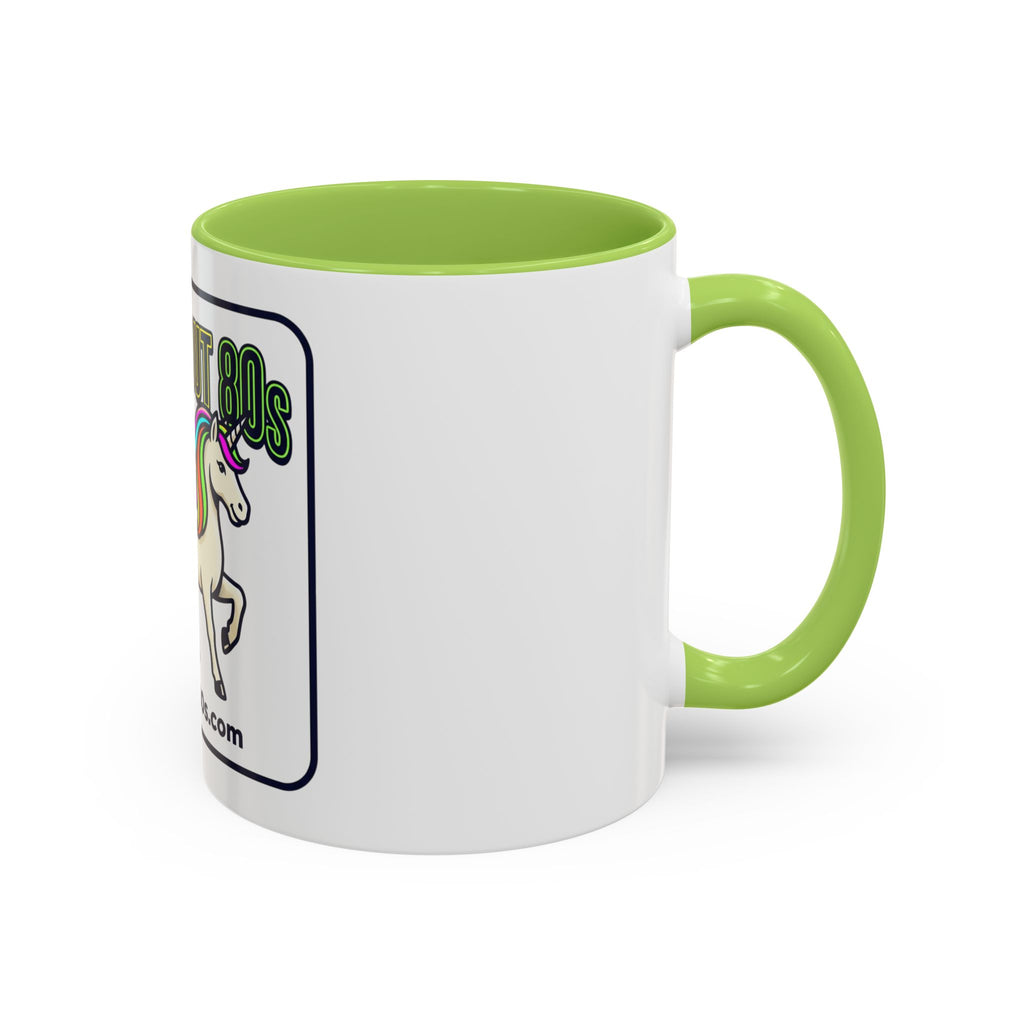 80s Unicorn Coffee Mug — Allabout80s Retro Rainbow Accent Mug (11/15oz)