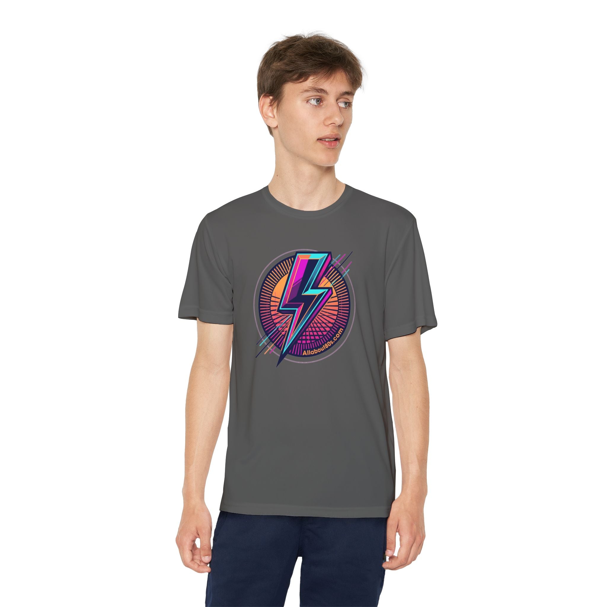 Youth Lightning Bolt Tee – Retro 80s AllAbout80s.com Graphic Shirt