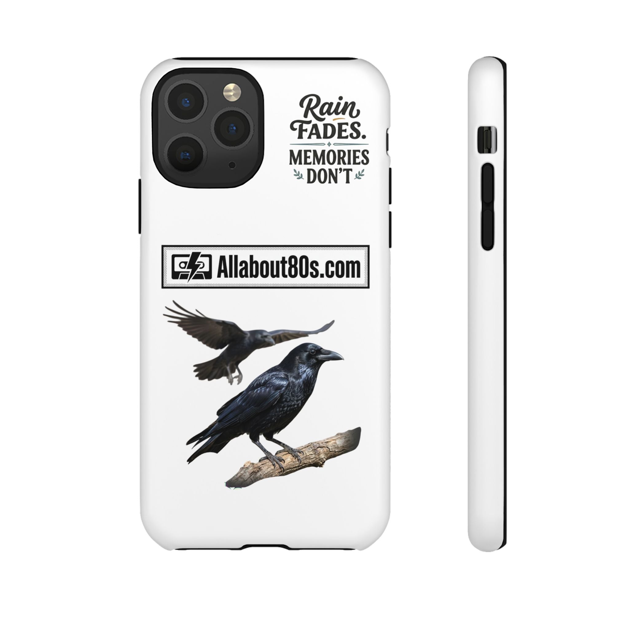 Raven Flight Phone Case — Protective iPhone Case with Black Crow Design