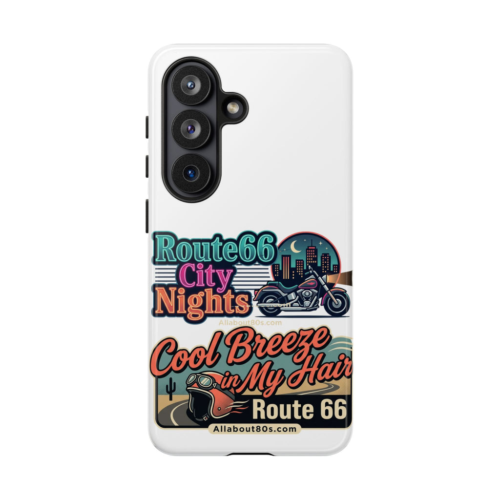 Phone Case — Route 66 City Nights Motorcycle Design