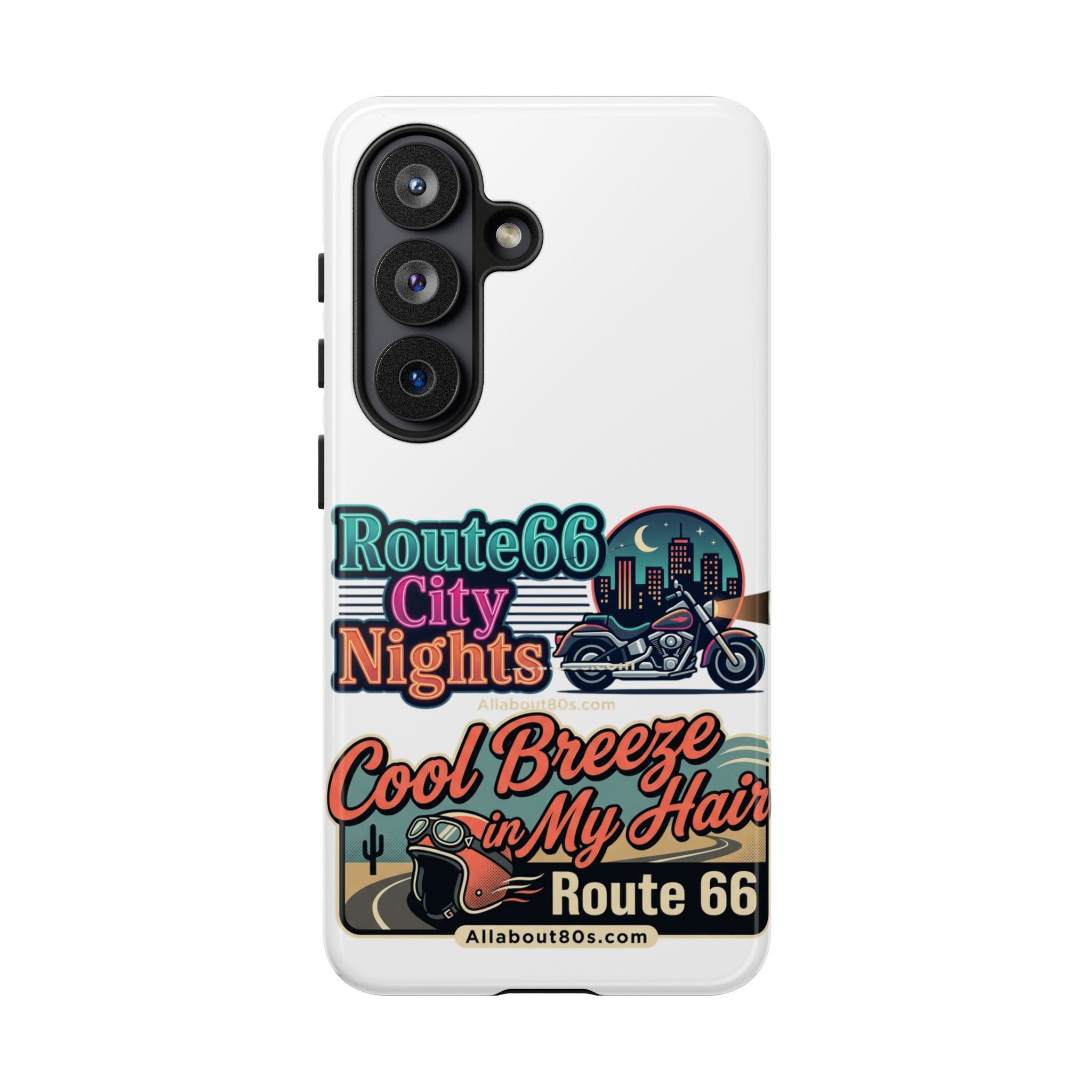 Phone Case — Route 66 City Nights Motorcycle Design