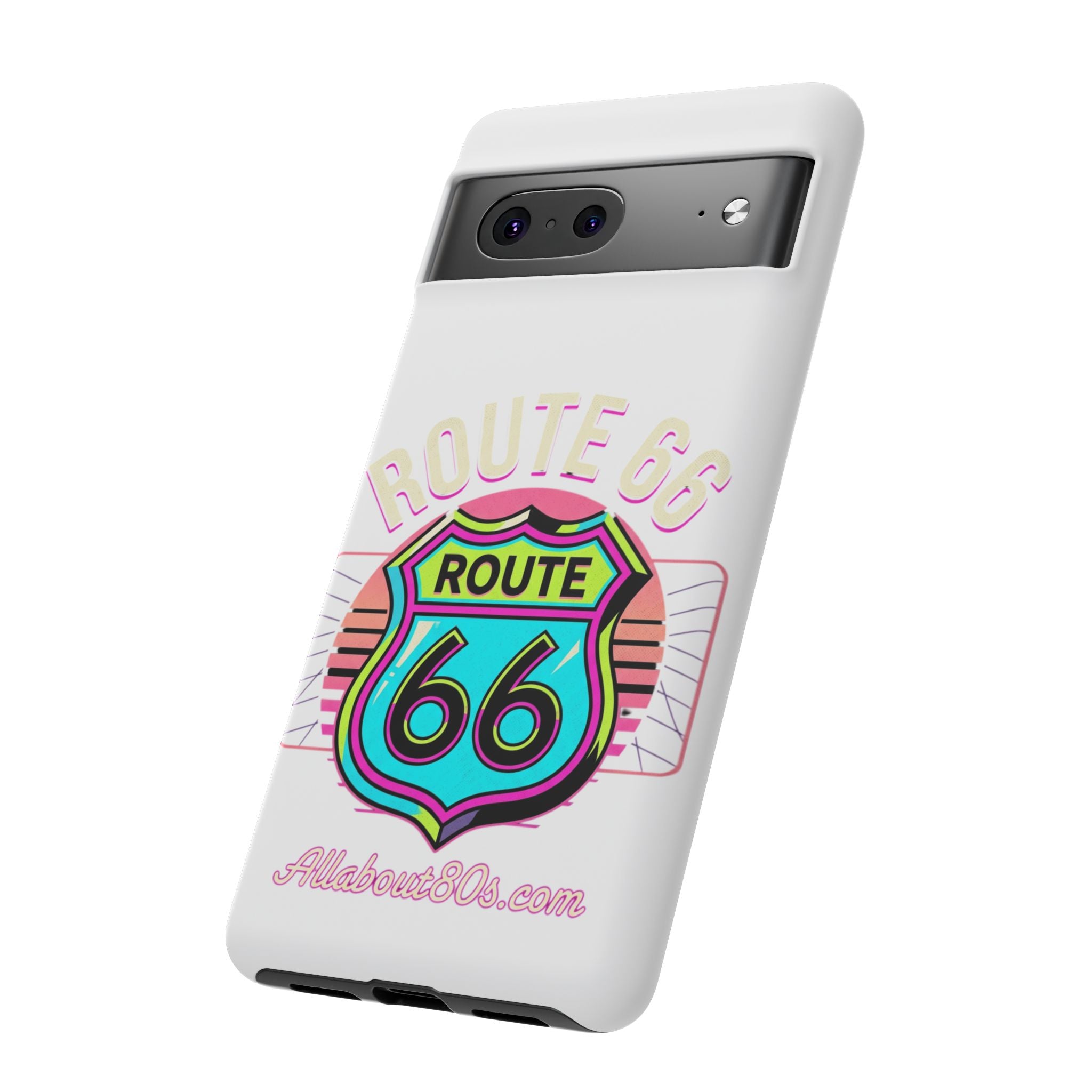 Route 66 Neon Phone Case — Retro Road Trip iPhone Cover