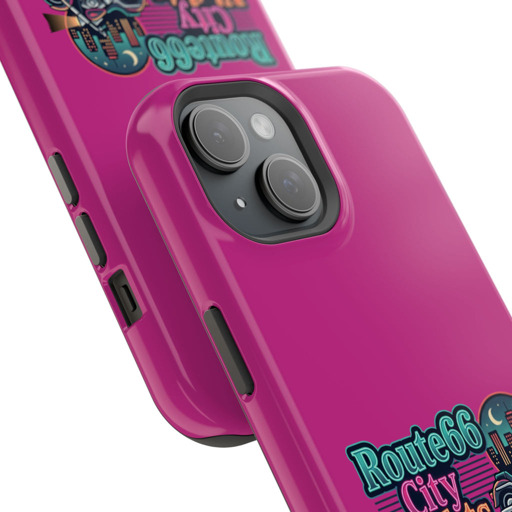 Phone Case — 'Route 66 City Nights' Magnetic Impact-Resistant Case