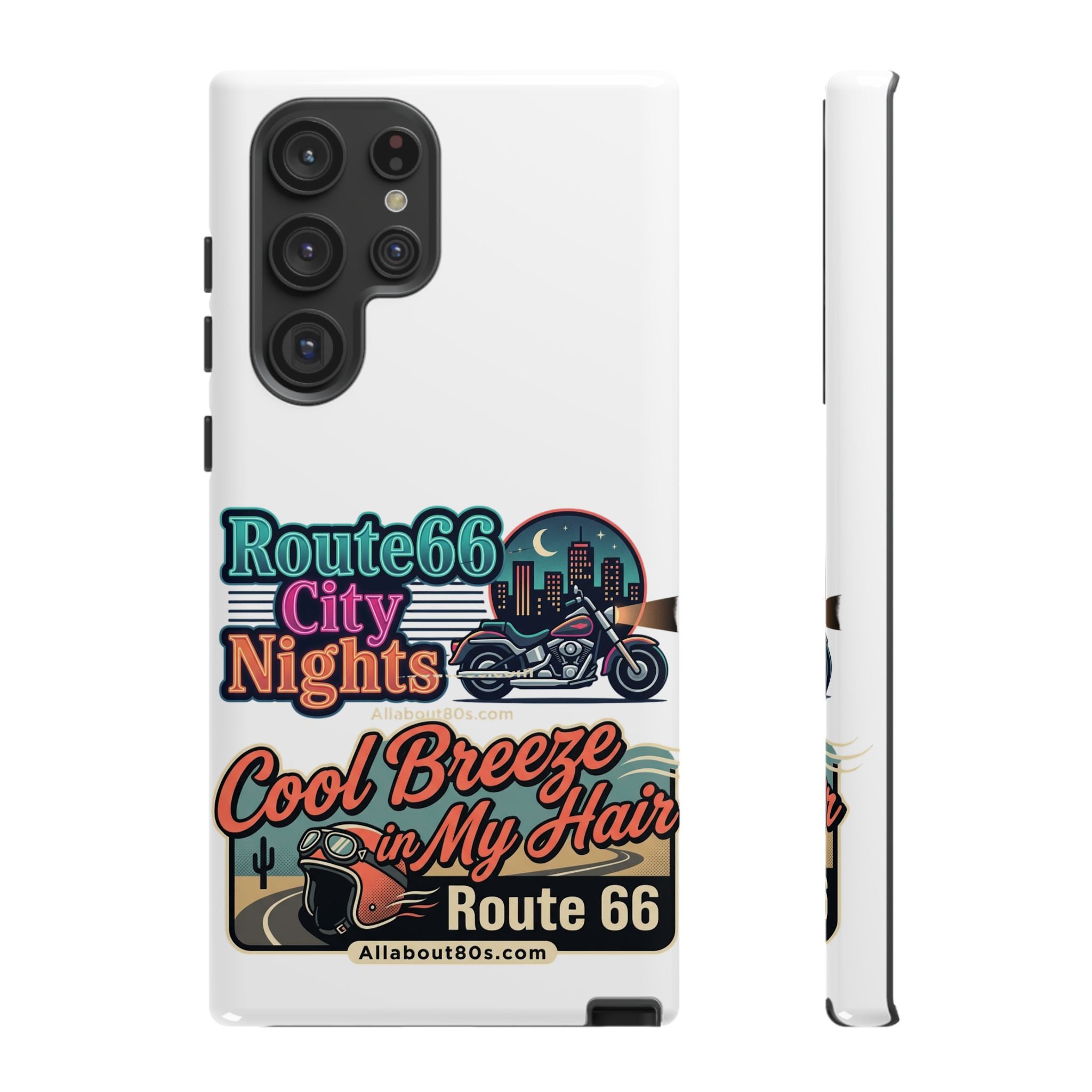 Phone Case — Route 66 City Nights Motorcycle Design