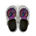 Kids' 80s Lightning Bolt Foam Clogs – Retro Neon Graphic EVA Slip-Ons