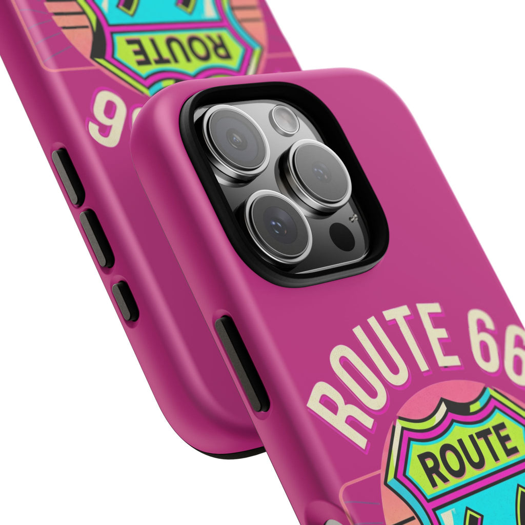 Route 66 Phone Case — Retro Neon Road Trip iPhone Cover