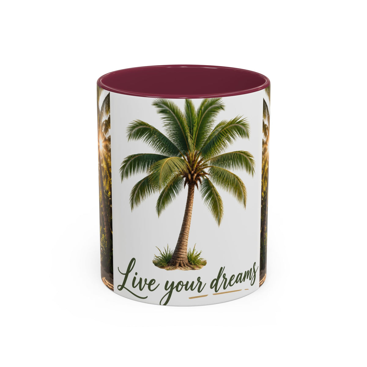 Live Your Dreams Palm Tree Mug