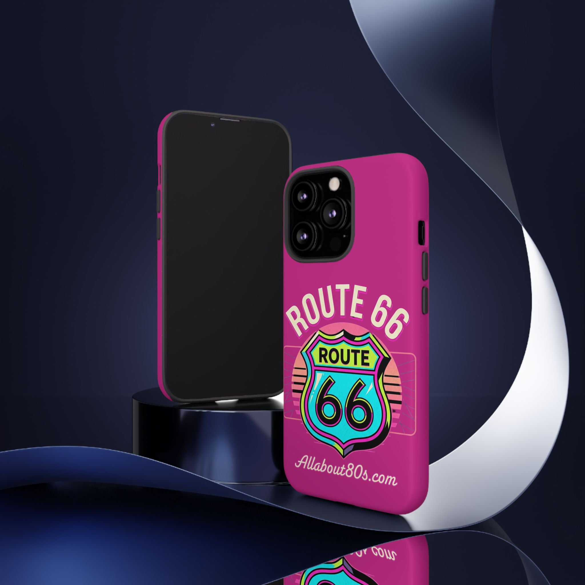 Route 66 Phone Case — Retro Neon Road Trip iPhone Cover