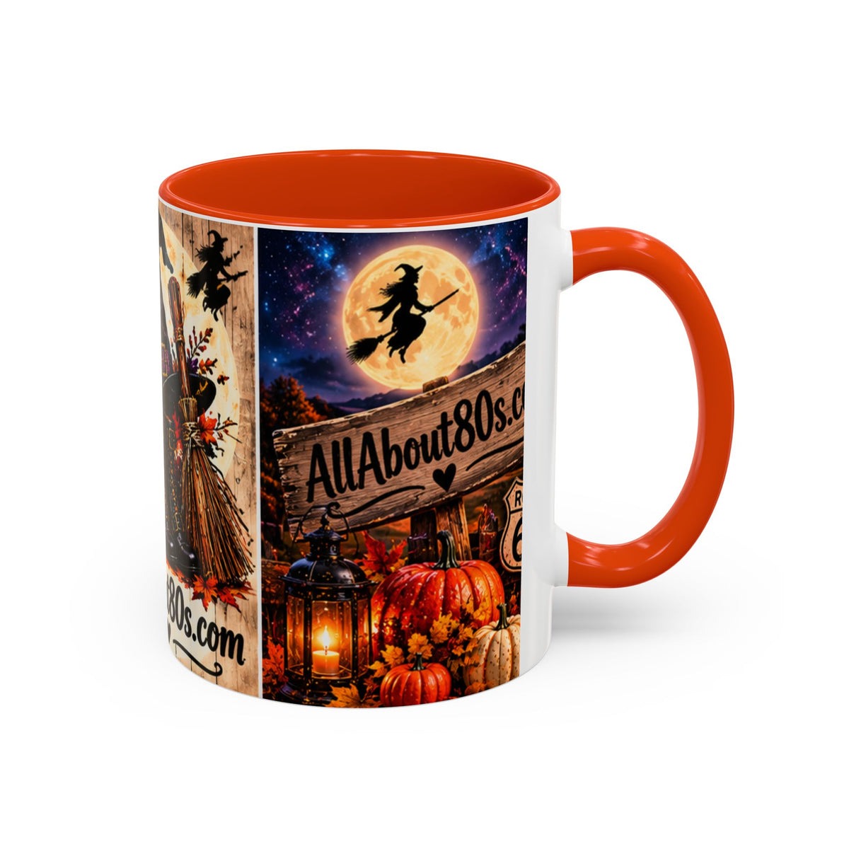 Halloween Witch Scene Coffee Mug — AllAbout80s.com Pumpkin & Moon 11oz/15oz