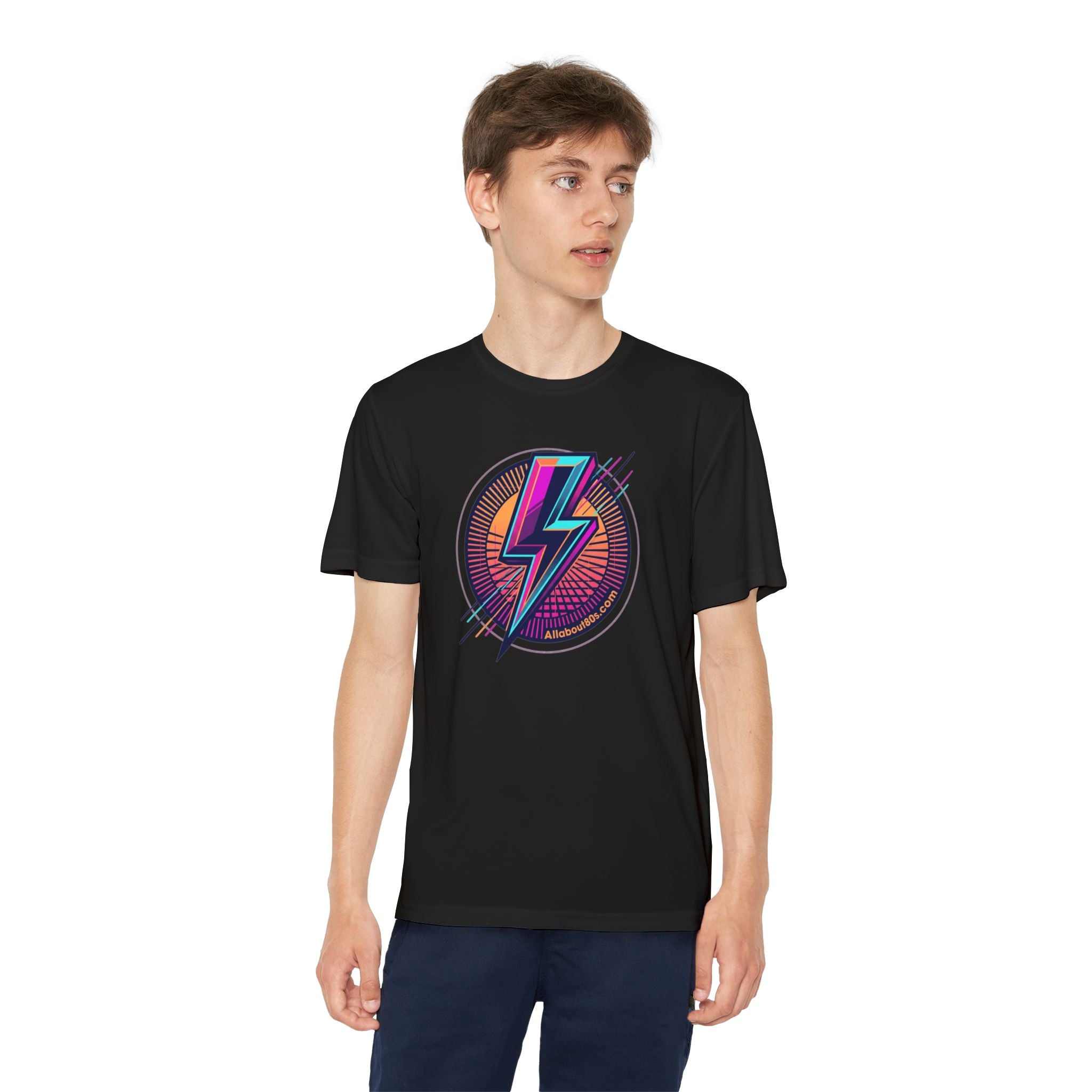 Youth Lightning Bolt Tee – Retro 80s AllAbout80s.com Graphic Shirt