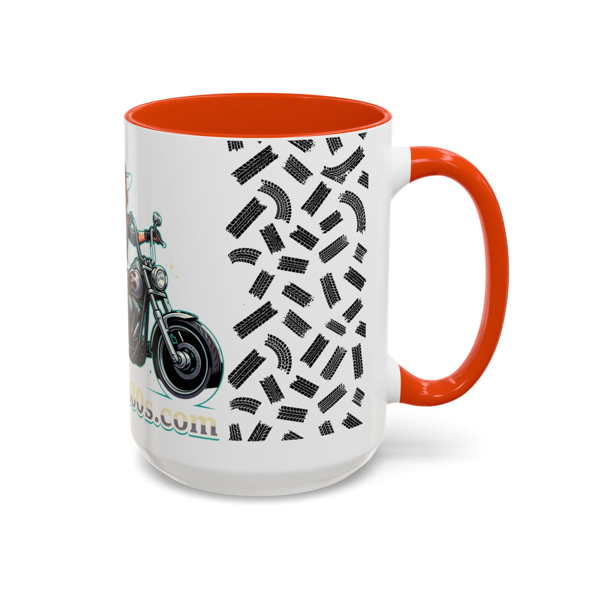 Witch Motorcycle Mug — Red-Haired Biker Witch Ceramic Coffee Cup