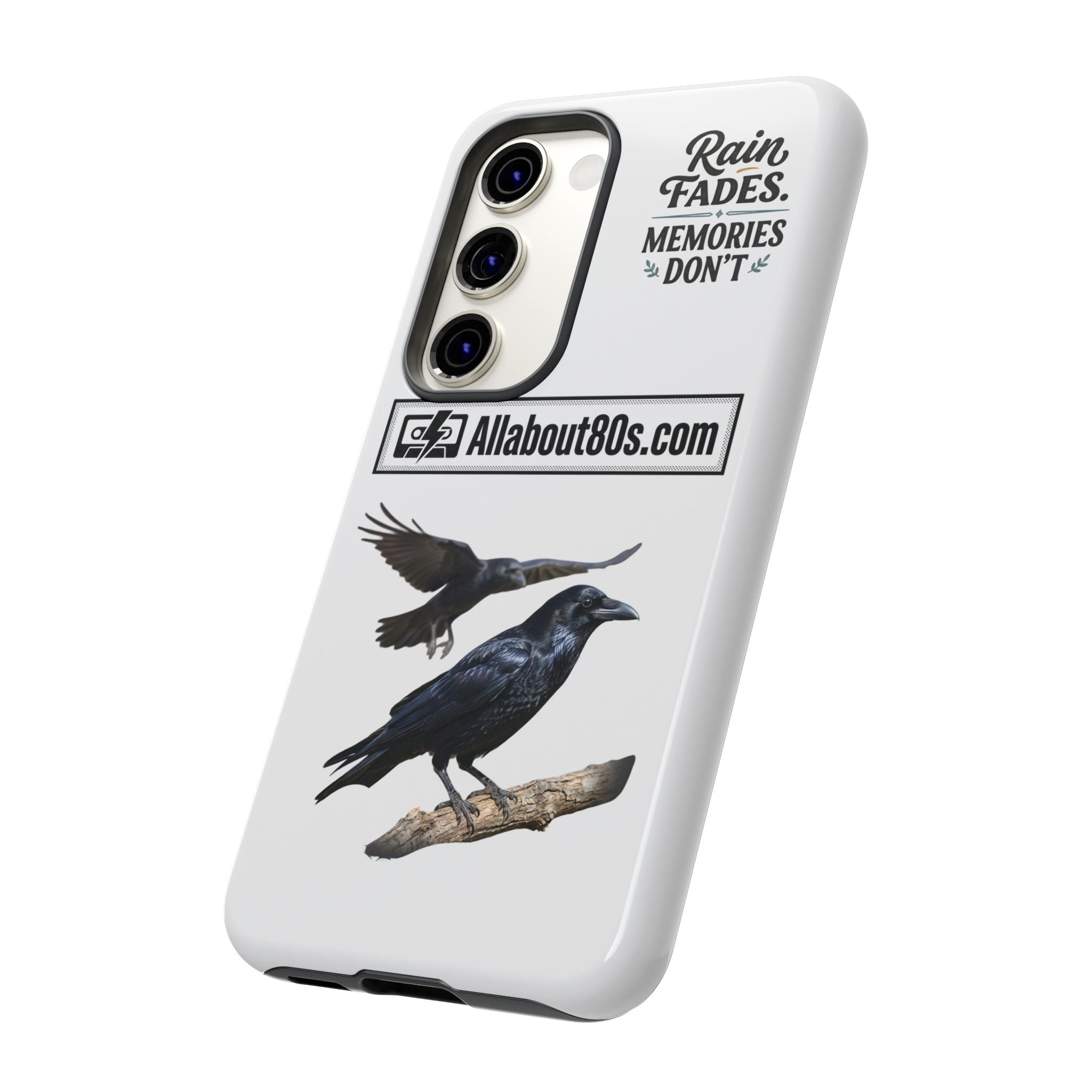 Raven Flight Phone Case — Protective iPhone Case with Black Crow Design