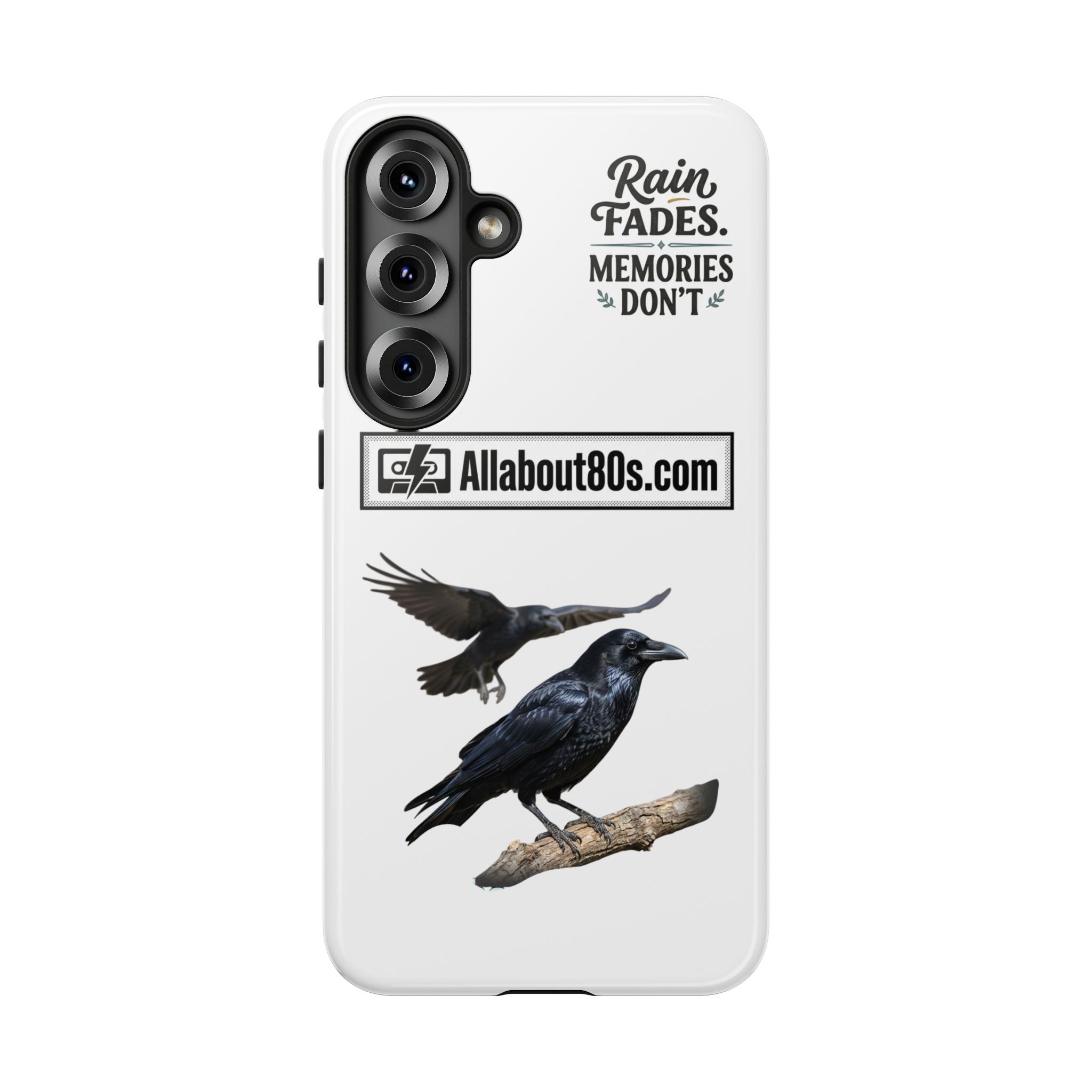 Raven Flight Phone Case — Protective iPhone Case with Black Crow Design