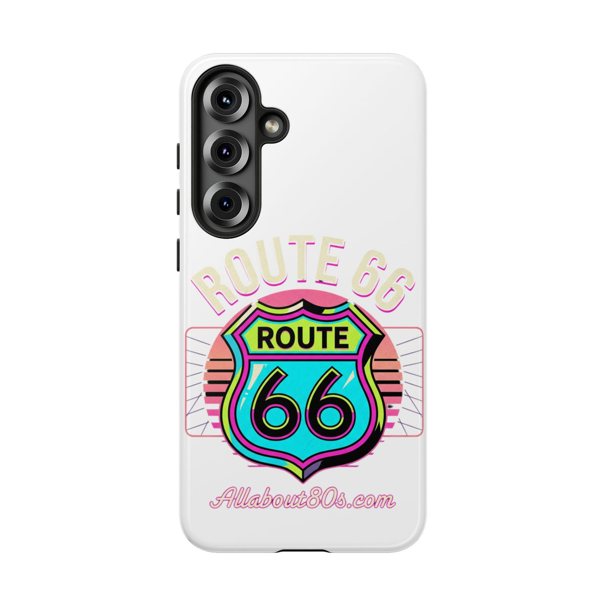Route 66 Neon Phone Case — Retro Road Trip iPhone Cover