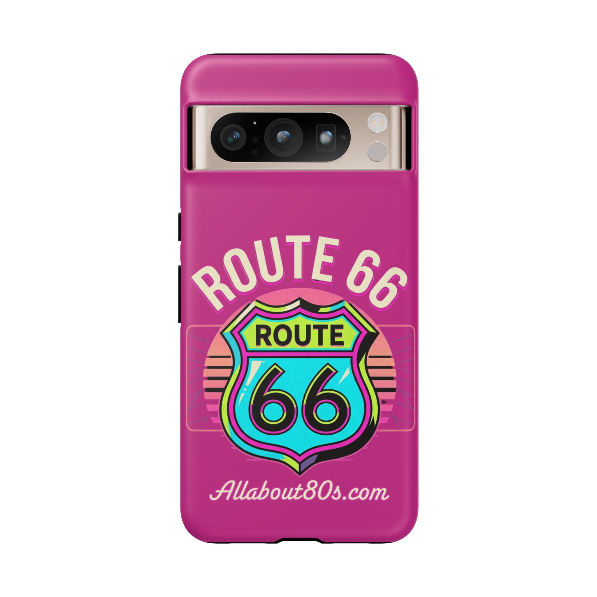 Route 66 Phone Case — Retro Neon Road Trip iPhone Cover