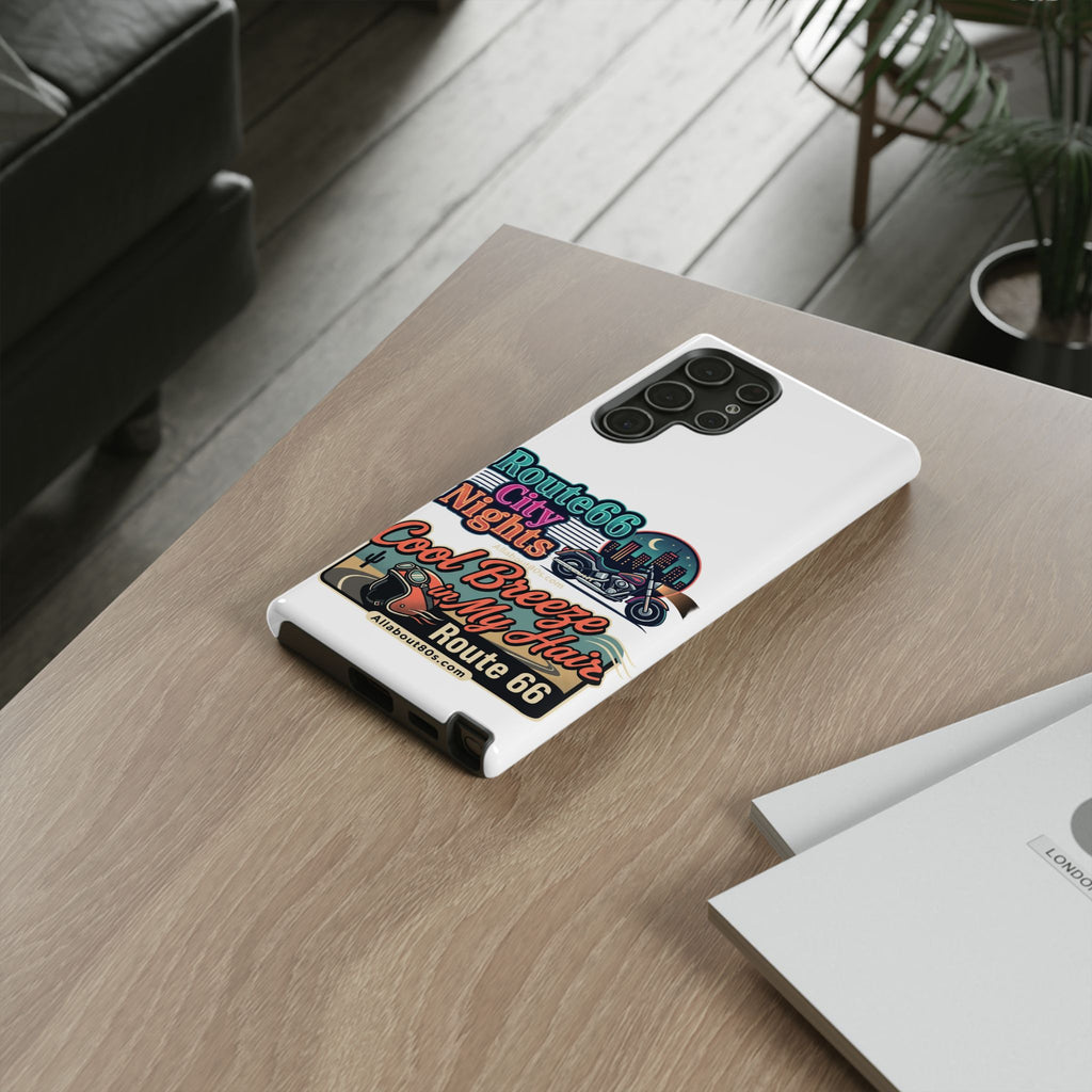 Phone Case — Route 66 City Nights Motorcycle Design