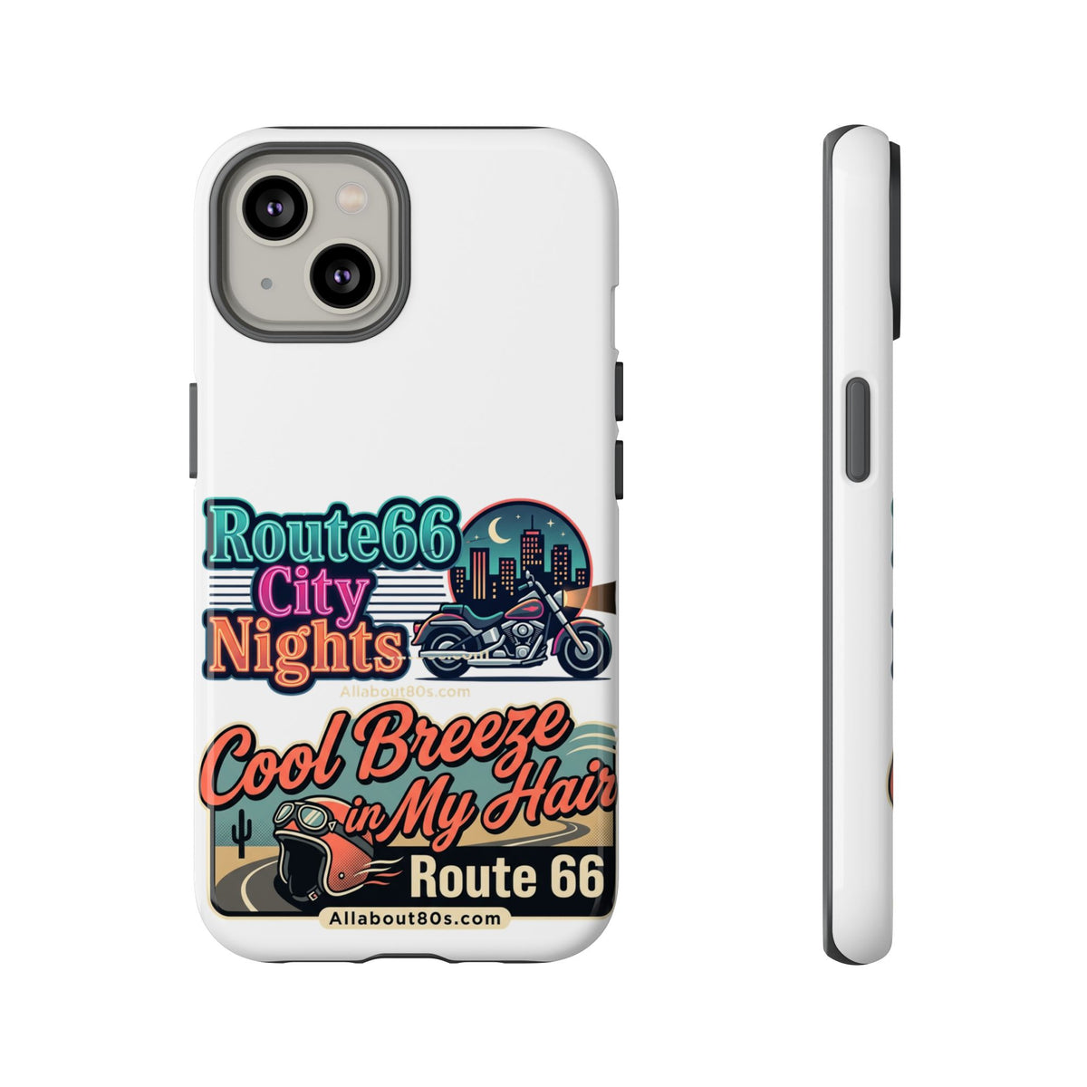 Phone Case — Route 66 City Nights Motorcycle Design