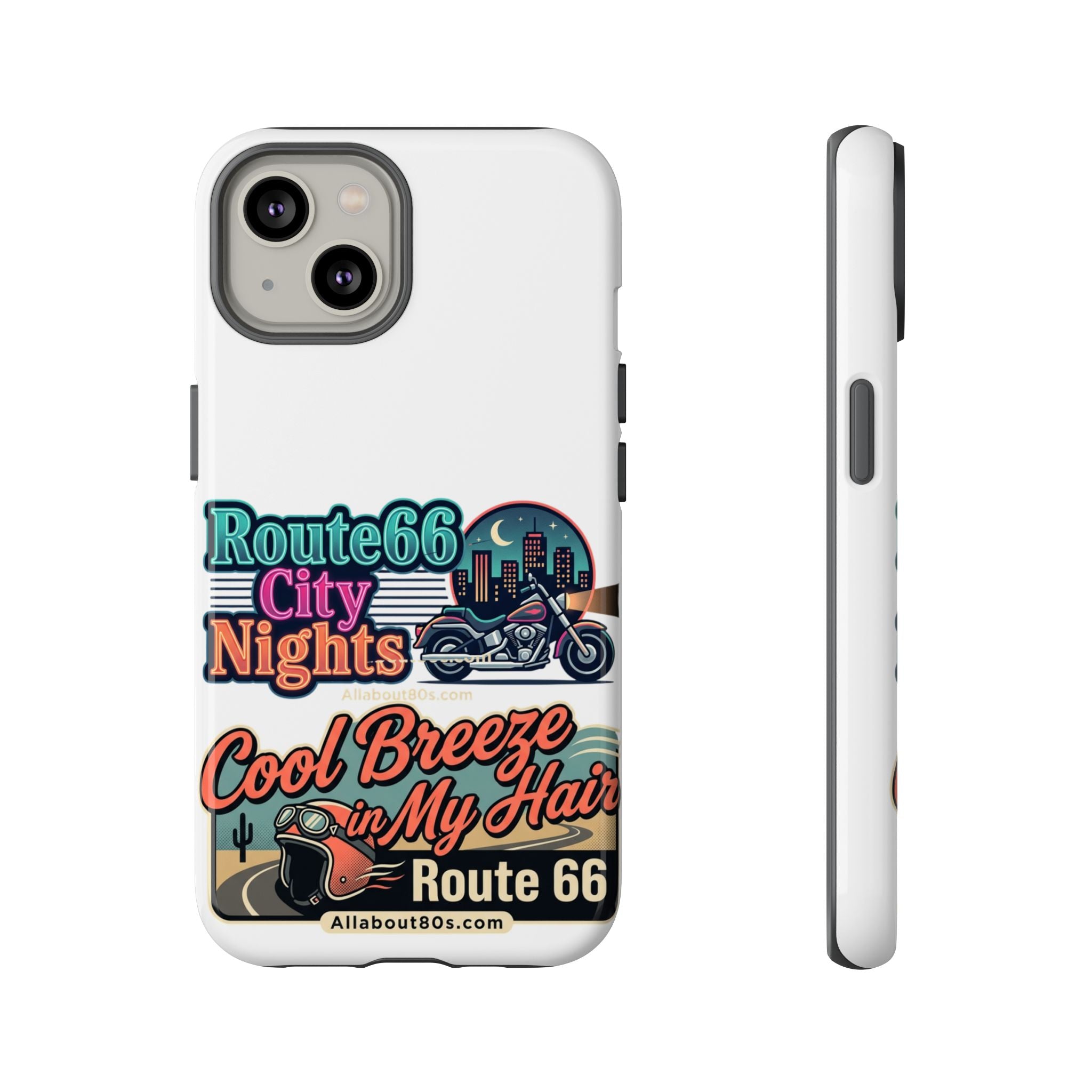 Phone Case — Route 66 City Nights Motorcycle Design