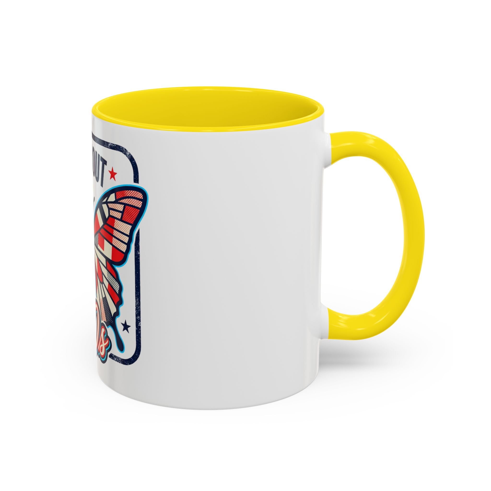 All About '80s Butterfly Accent Coffee Mug – Retro Patriotic 80s Gift