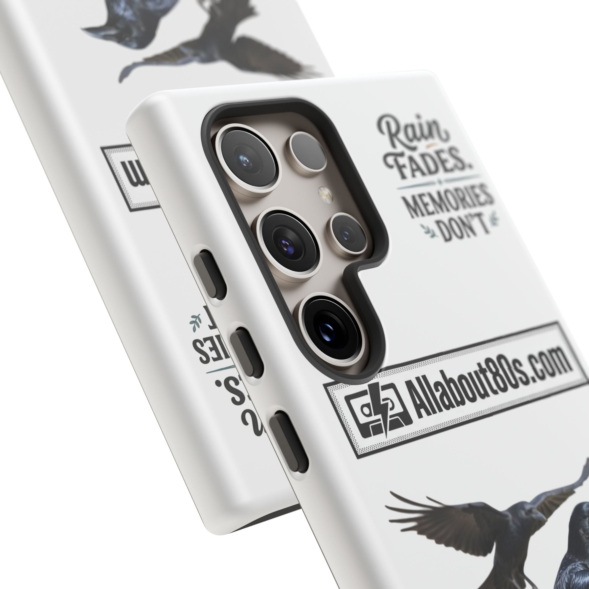 Raven Flight Phone Case — Protective iPhone Case with Black Crow Design