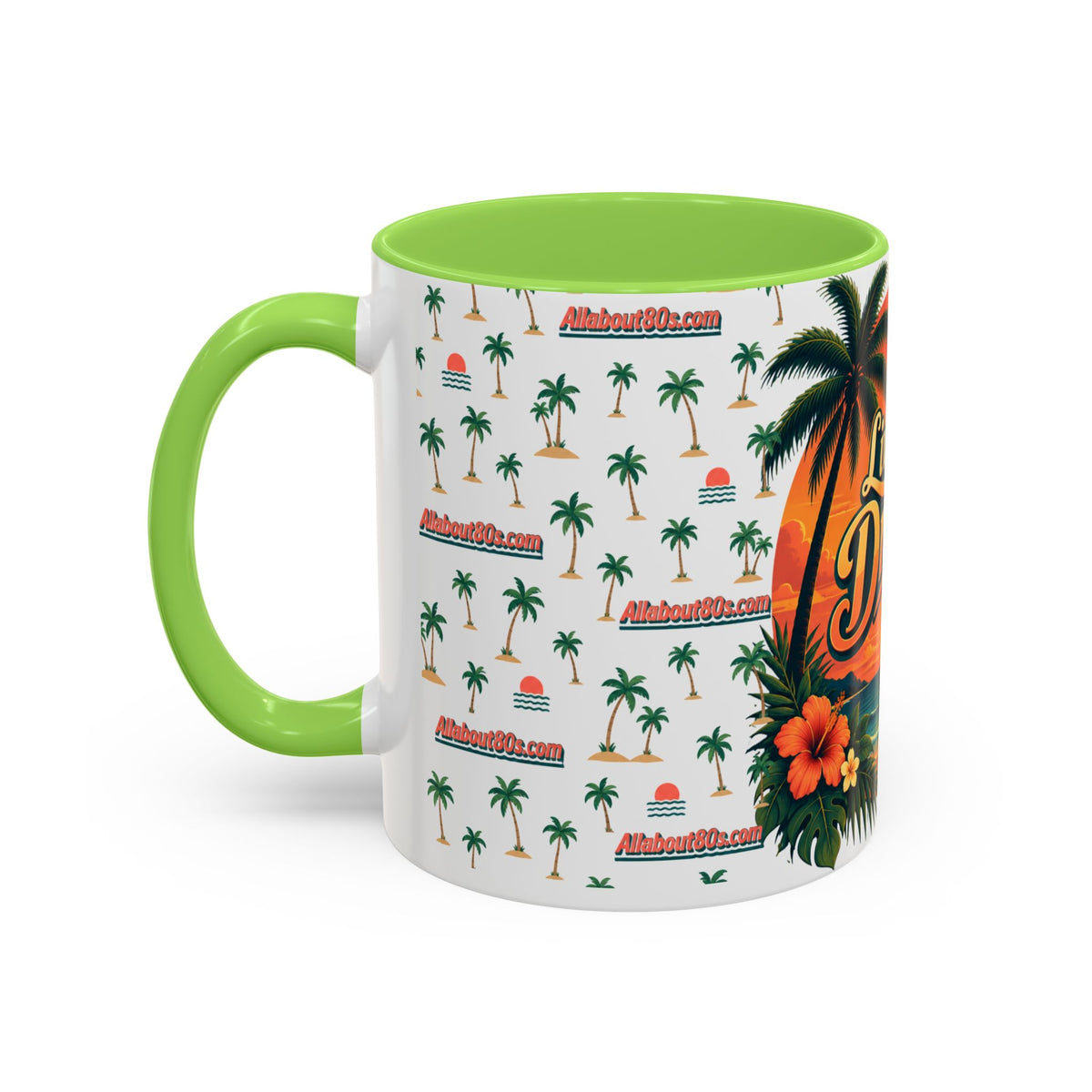 Live Your Dreams Tropical Sunset Mug