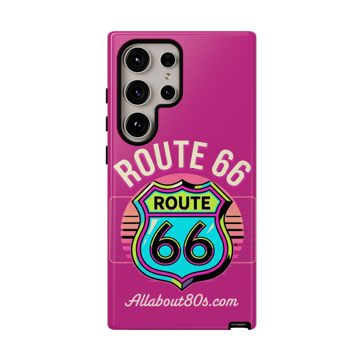 Route 66 Phone Case — Retro Neon Road Trip iPhone Cover