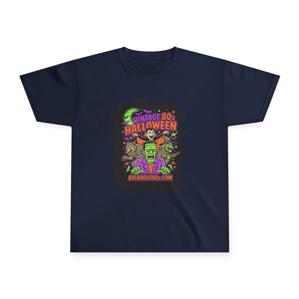 Youth Tee — Vintage 80s Halloween Monster Graphic
