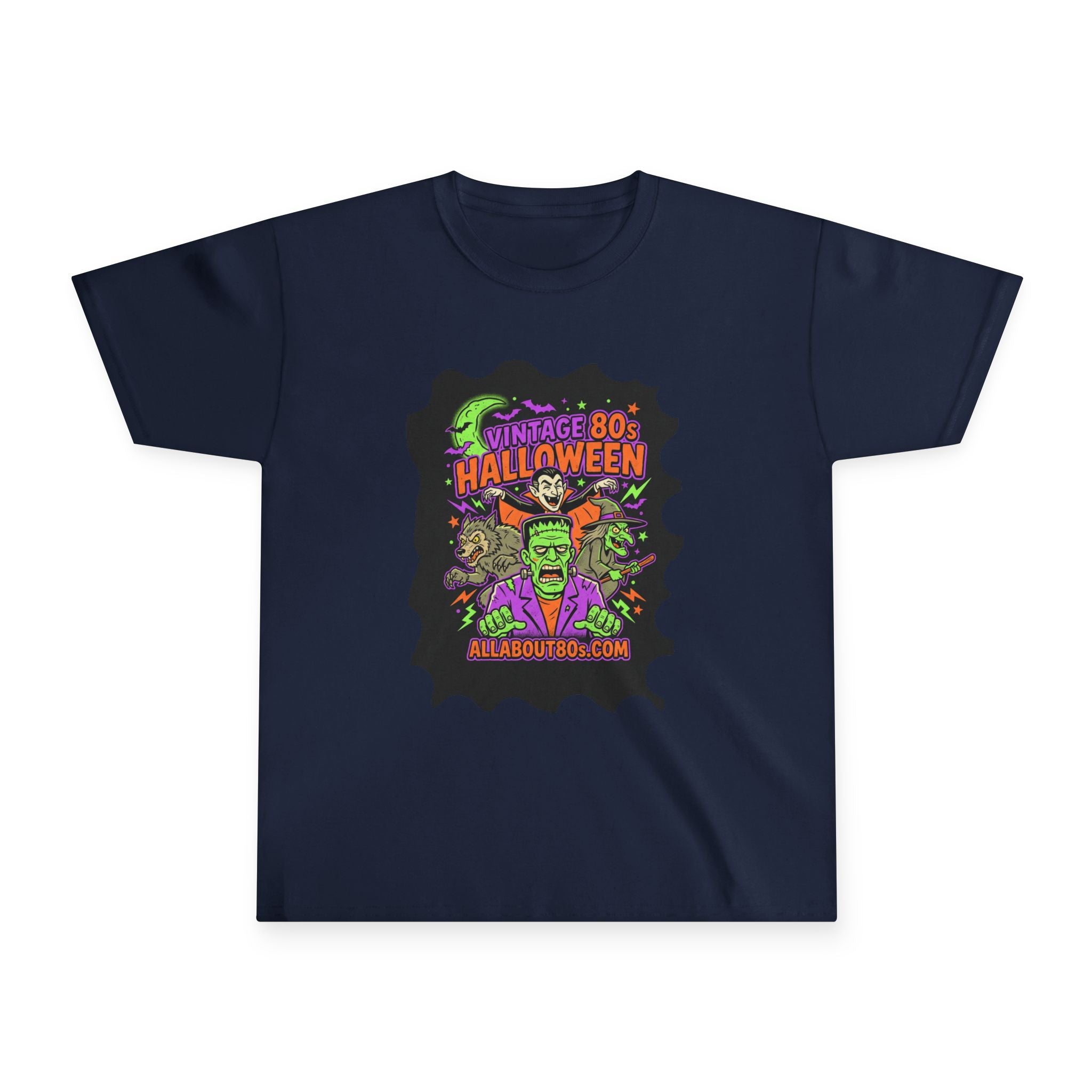 Youth Tee — Vintage 80s Halloween Monster Graphic