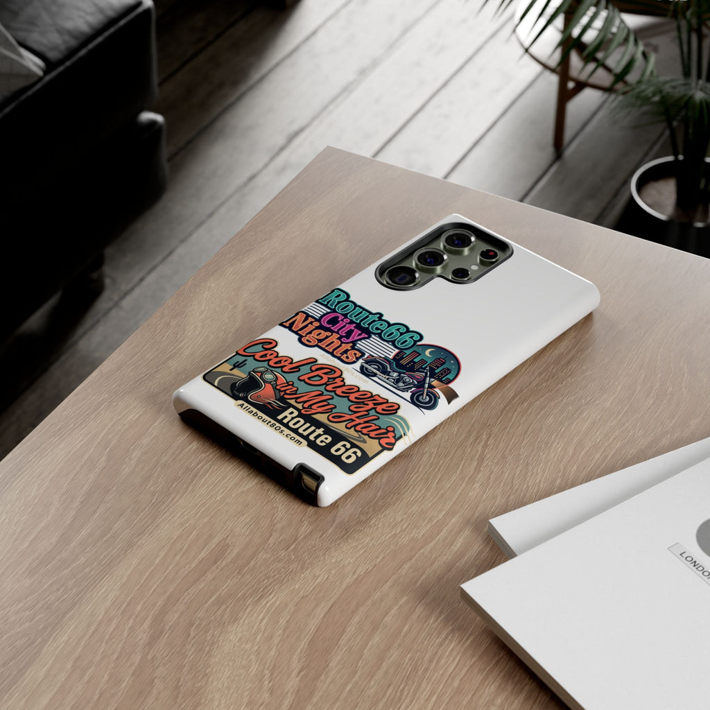 Phone Case — Route 66 City Nights Motorcycle Design