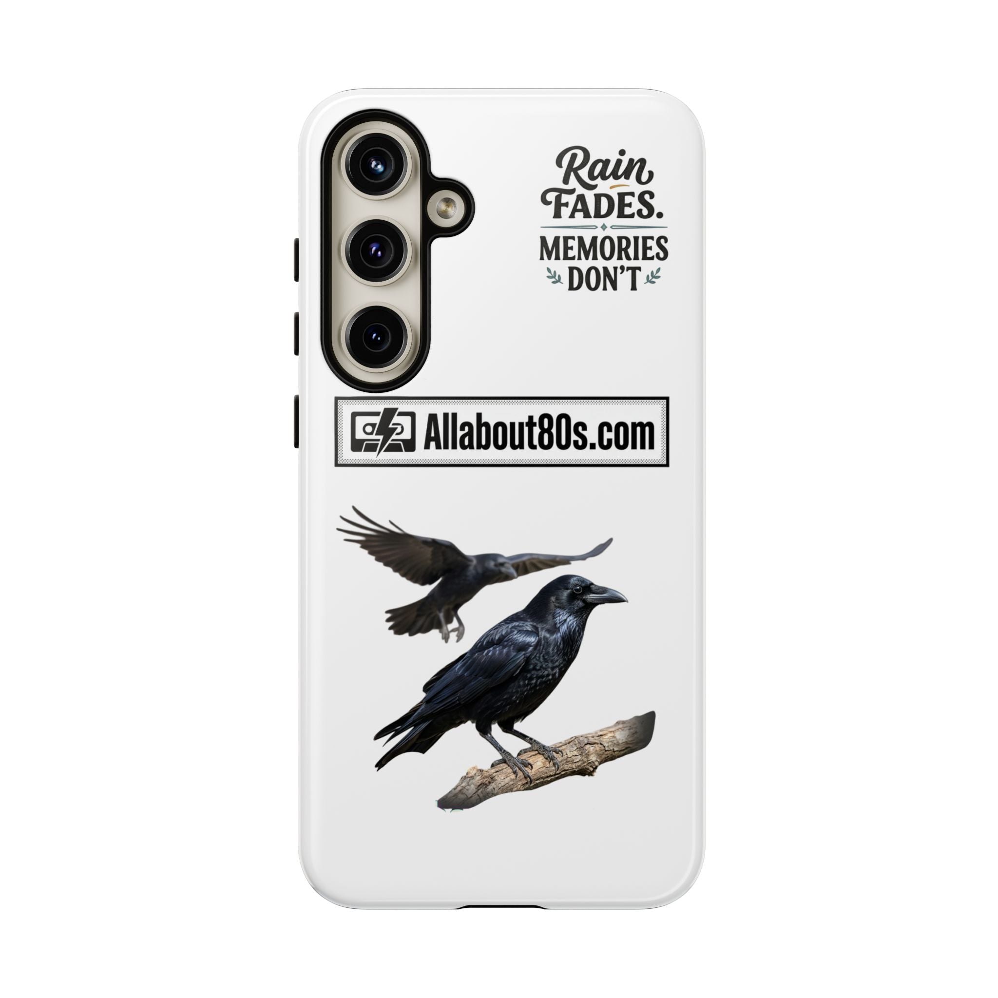 Raven Flight Phone Case — Protective iPhone Case with Black Crow Design