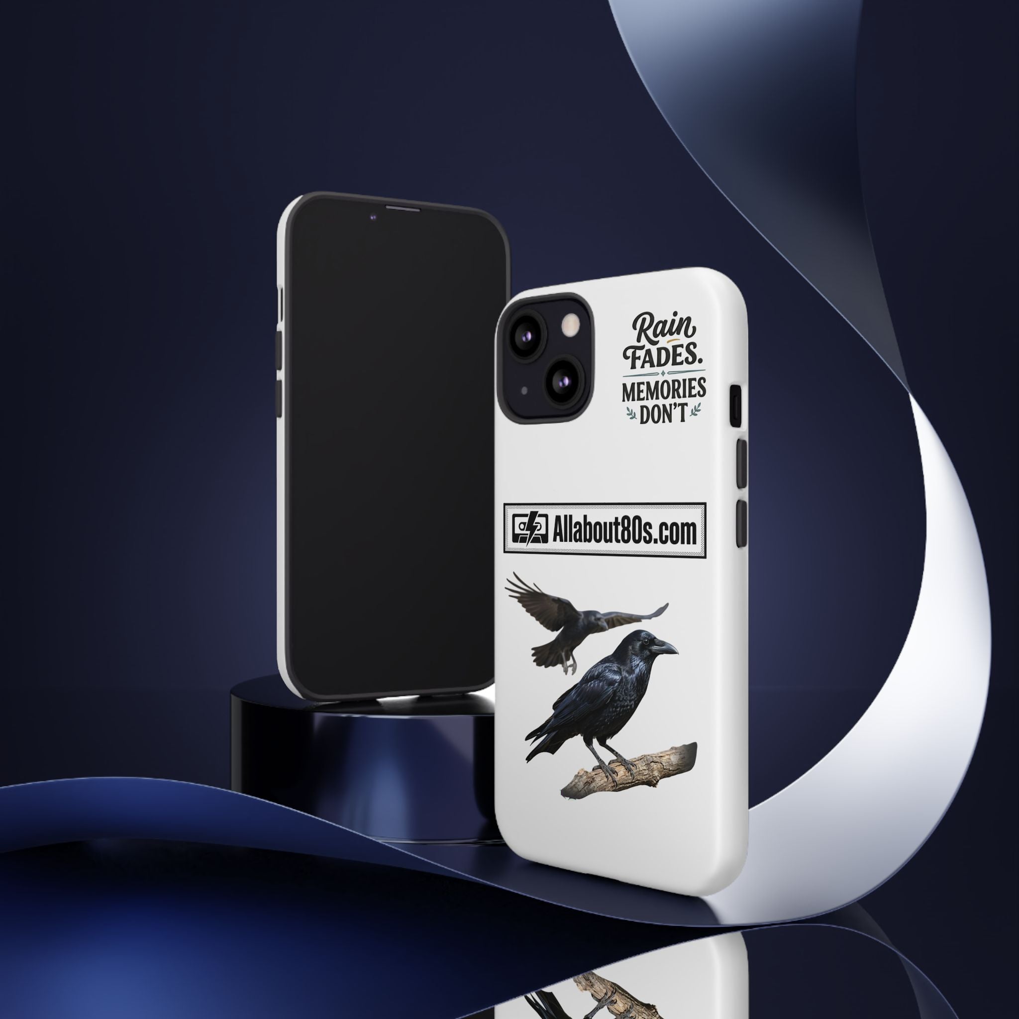 Raven Flight Phone Case — Protective iPhone Case with Black Crow Design