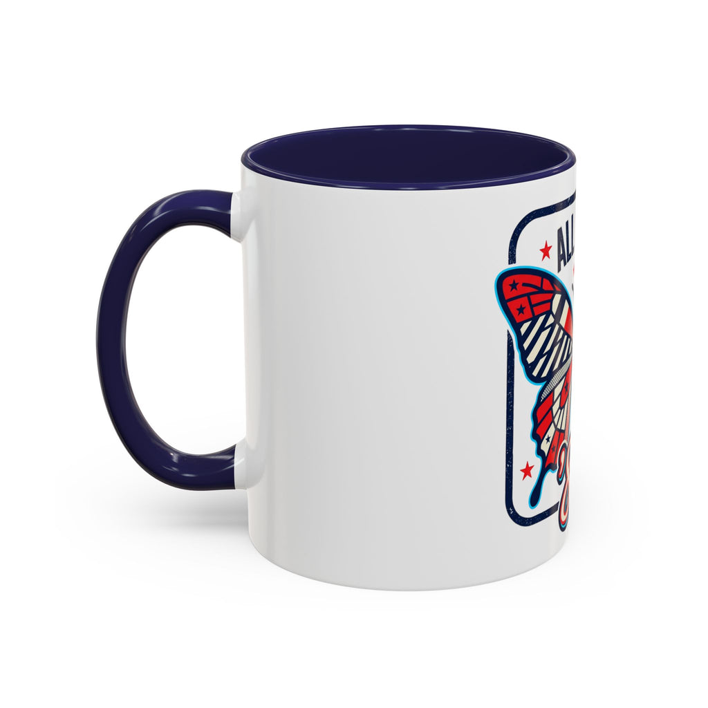 All About '80s Butterfly Accent Coffee Mug – Retro Patriotic 80s Gift