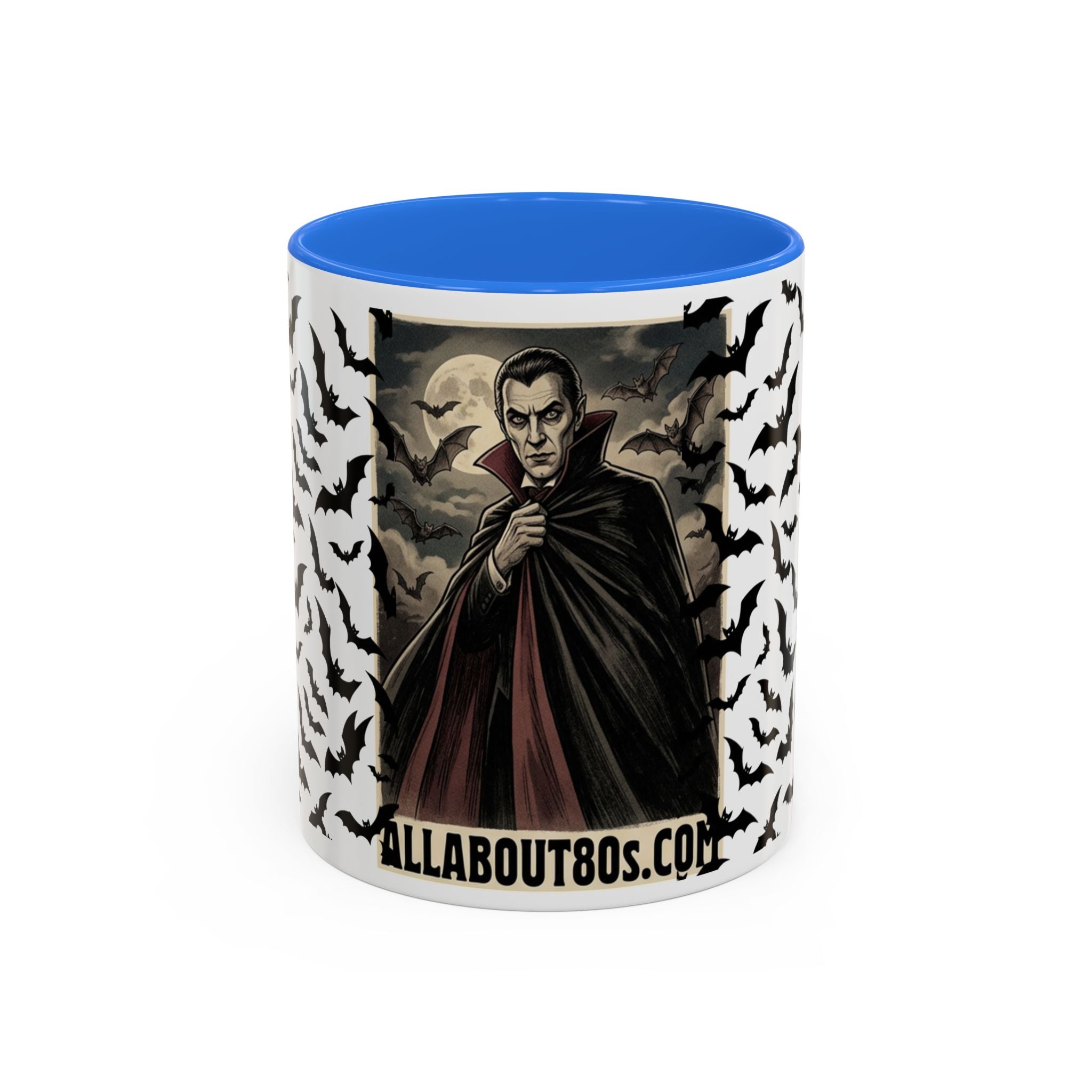 Vampire Dracula Bat Pattern Coffee Mug – Gothic Halloween 11oz/15oz