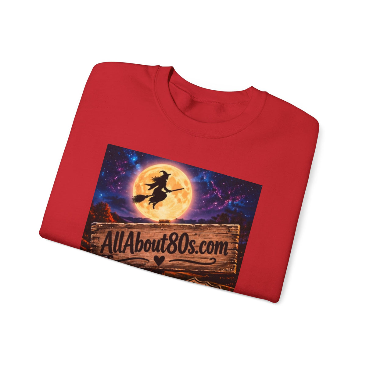 Halloween Route 66 Sweatshirt — AllAbout80s.com Pumpkin Witch Crewneck