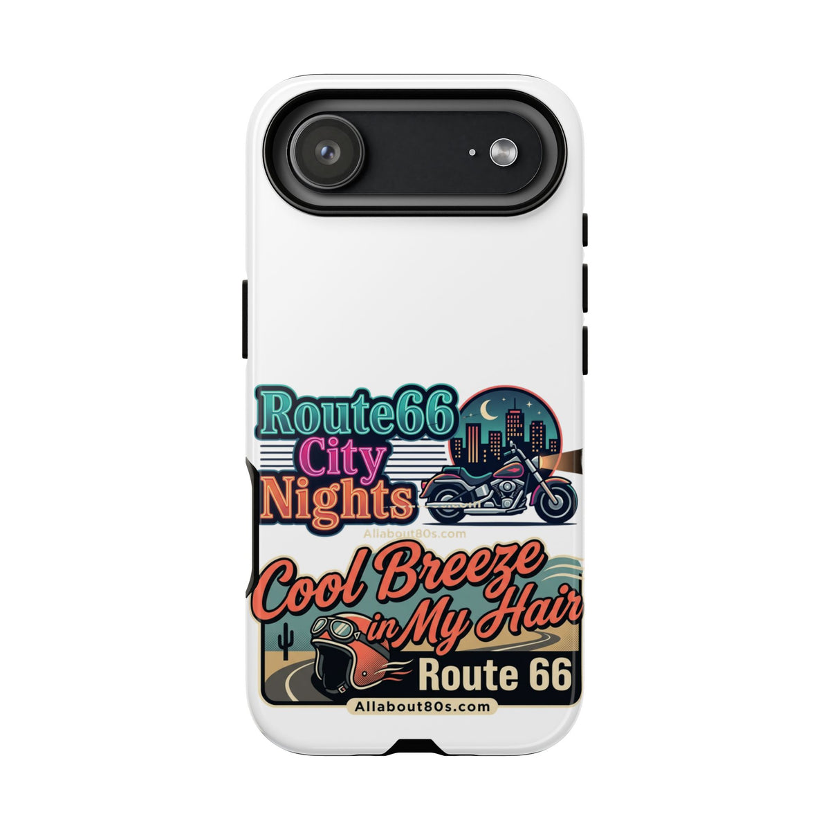Phone Case — Route 66 City Nights Motorcycle Design